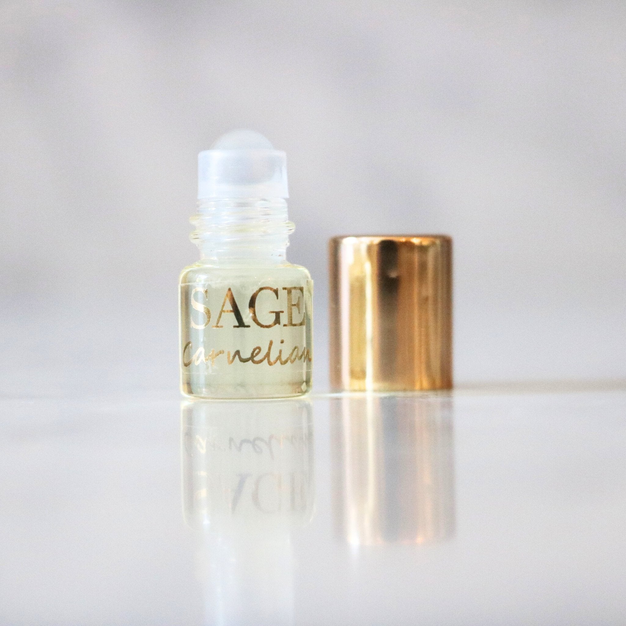 .03 oz Mini Roll on Carnelian Perfume Oil by Sage, fruity, Gender Neutral, Vegan, Cruelty Free, travel size fragrance