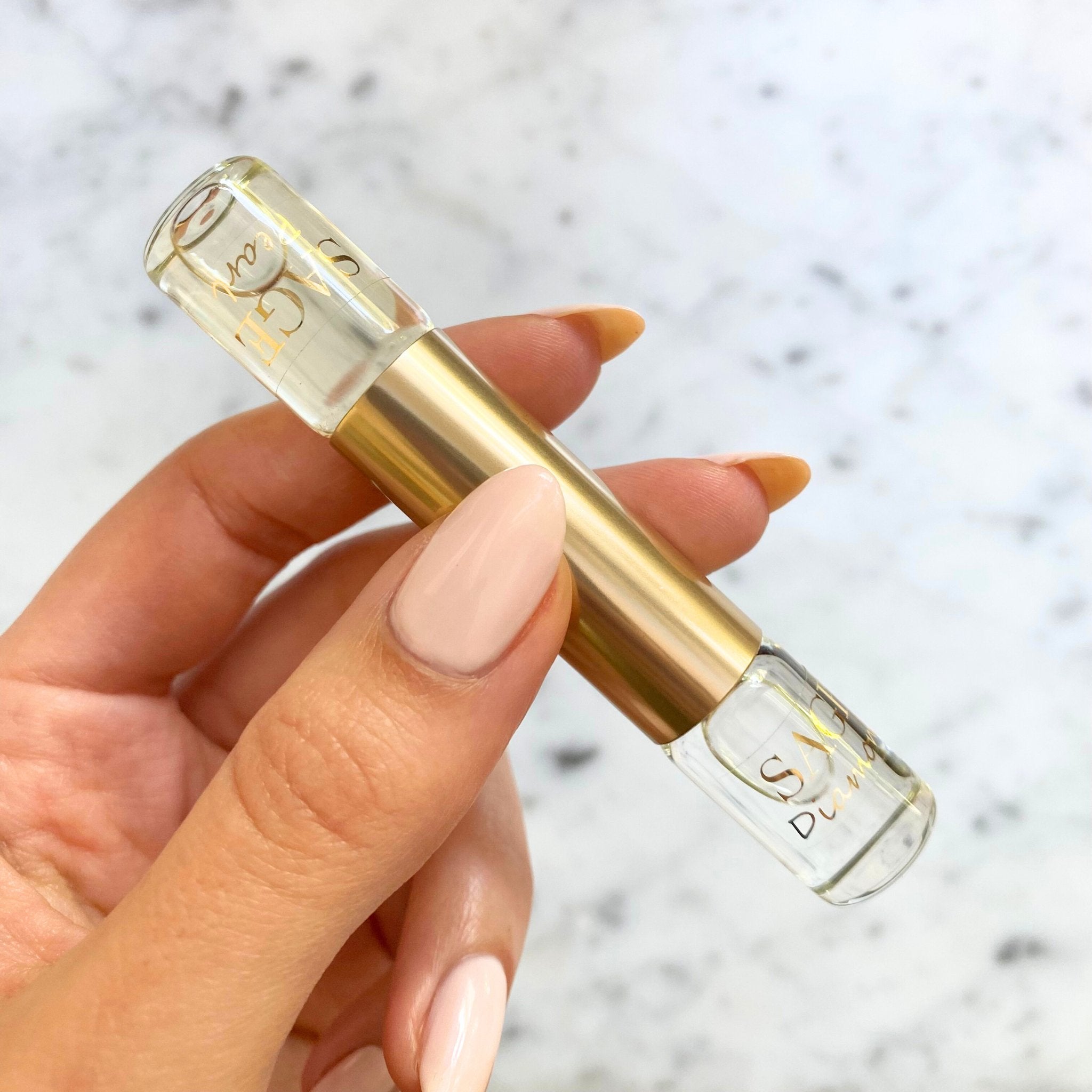¼ oz Sage Eau de Toilette Dual Roll-On, Diamond and Pearl, Subtle, Gender-Neutral, Vegan, Cruelty Free fragrance, 1/8 oz each