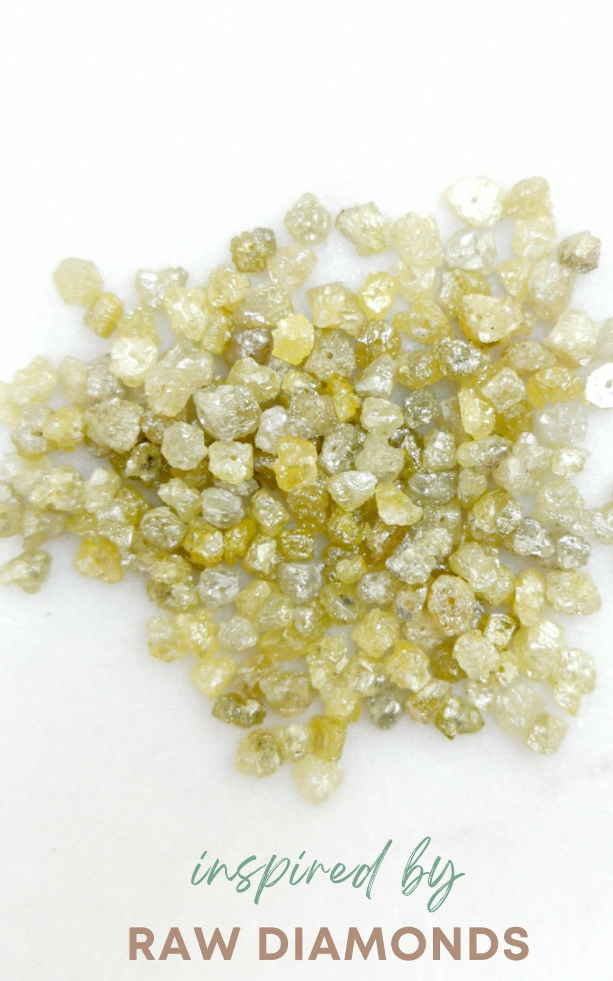 Raw diamonds representing the inspiration for Sage diamond perfume