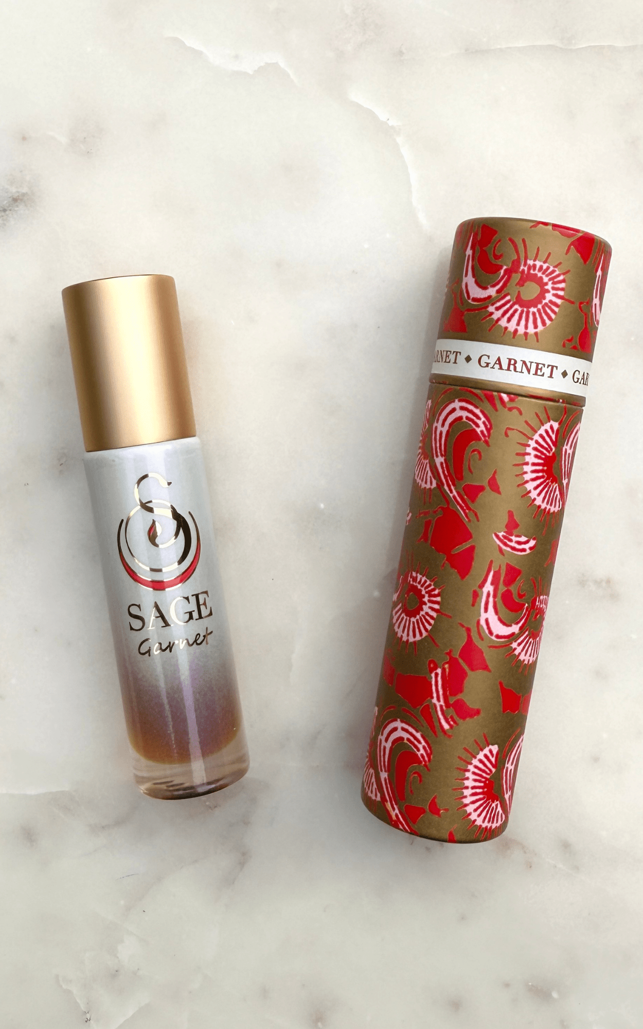 Garnet Limited Edition Ombré Shimmer 1/4 oz Gemstone Perfume Oil Concentrate Roll - On by Sage - The Sage Lifestyle