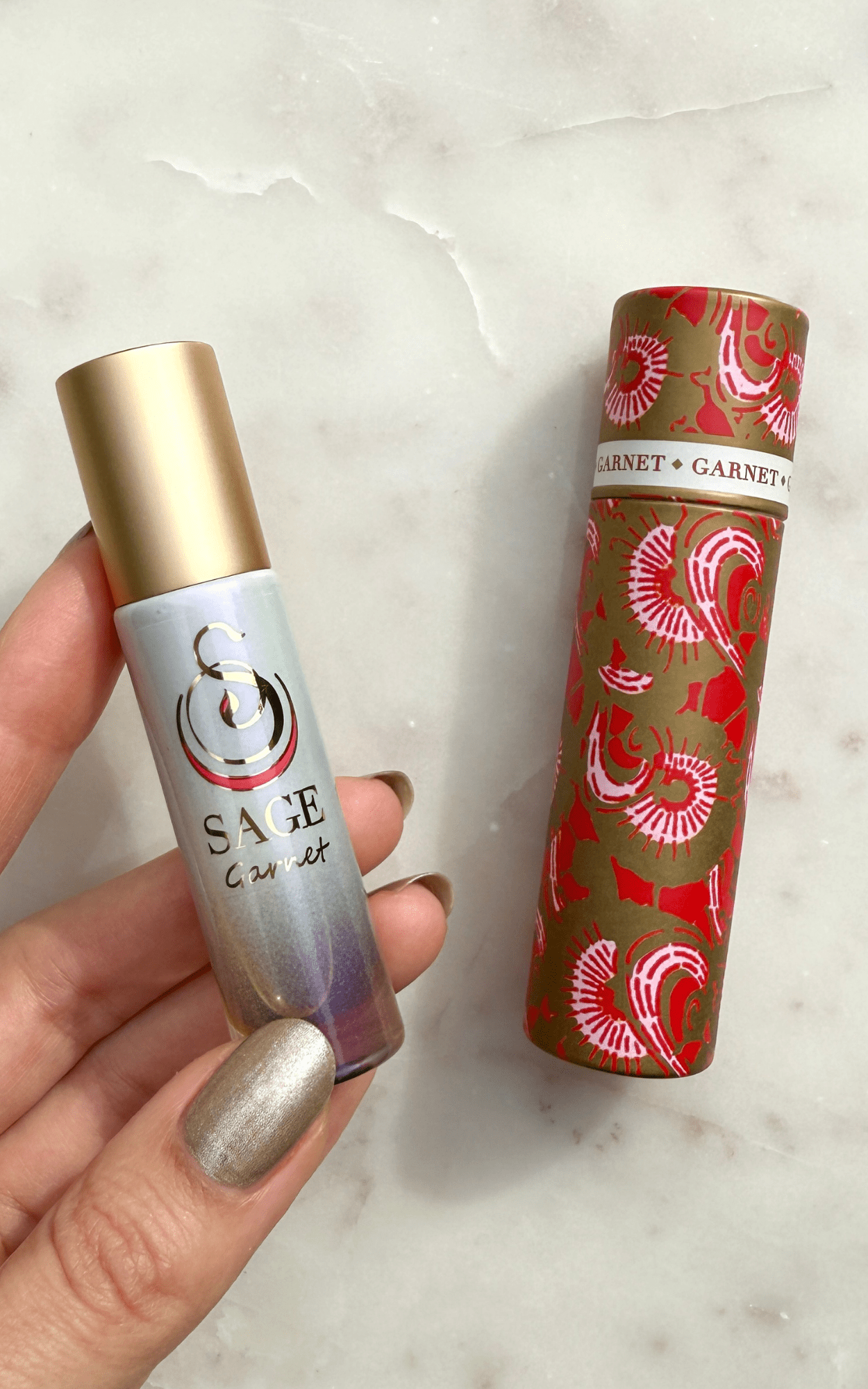Garnet Limited Edition Ombré Shimmer 1/4 oz Gemstone Perfume Oil Concentrate Roll - On by Sage - The Sage Lifestyle