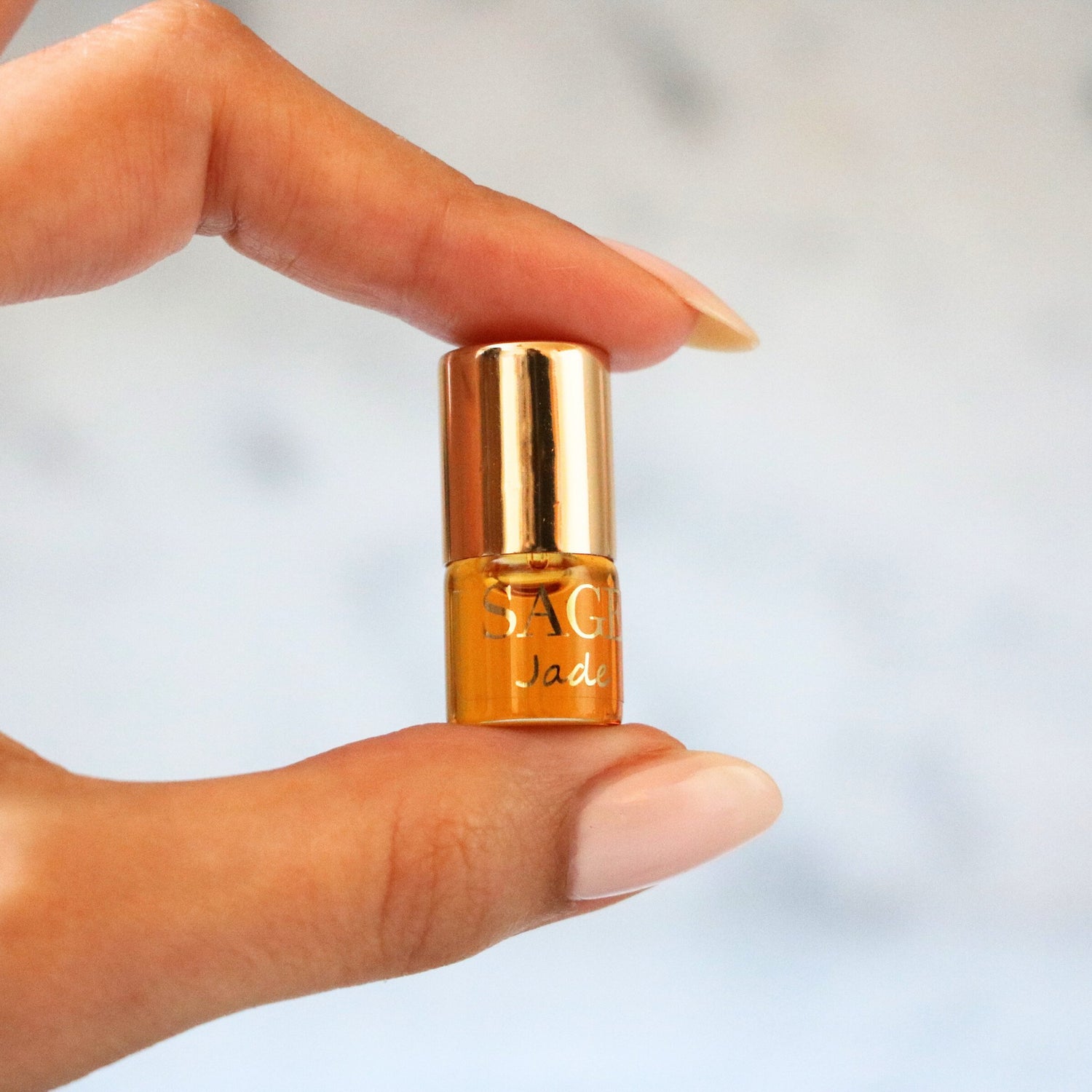 .03 oz Mini Roll on Jade Perfume Oil by Sage, dark floral, Gender Neutral, Vegan, Cruelty Free, travel size fragrance