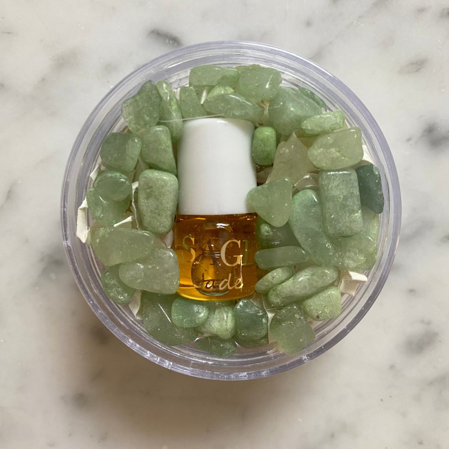 Jade Perfume Oil Concentrate Mini Rollie with Gemstones by Sage - The Sage Lifestyle