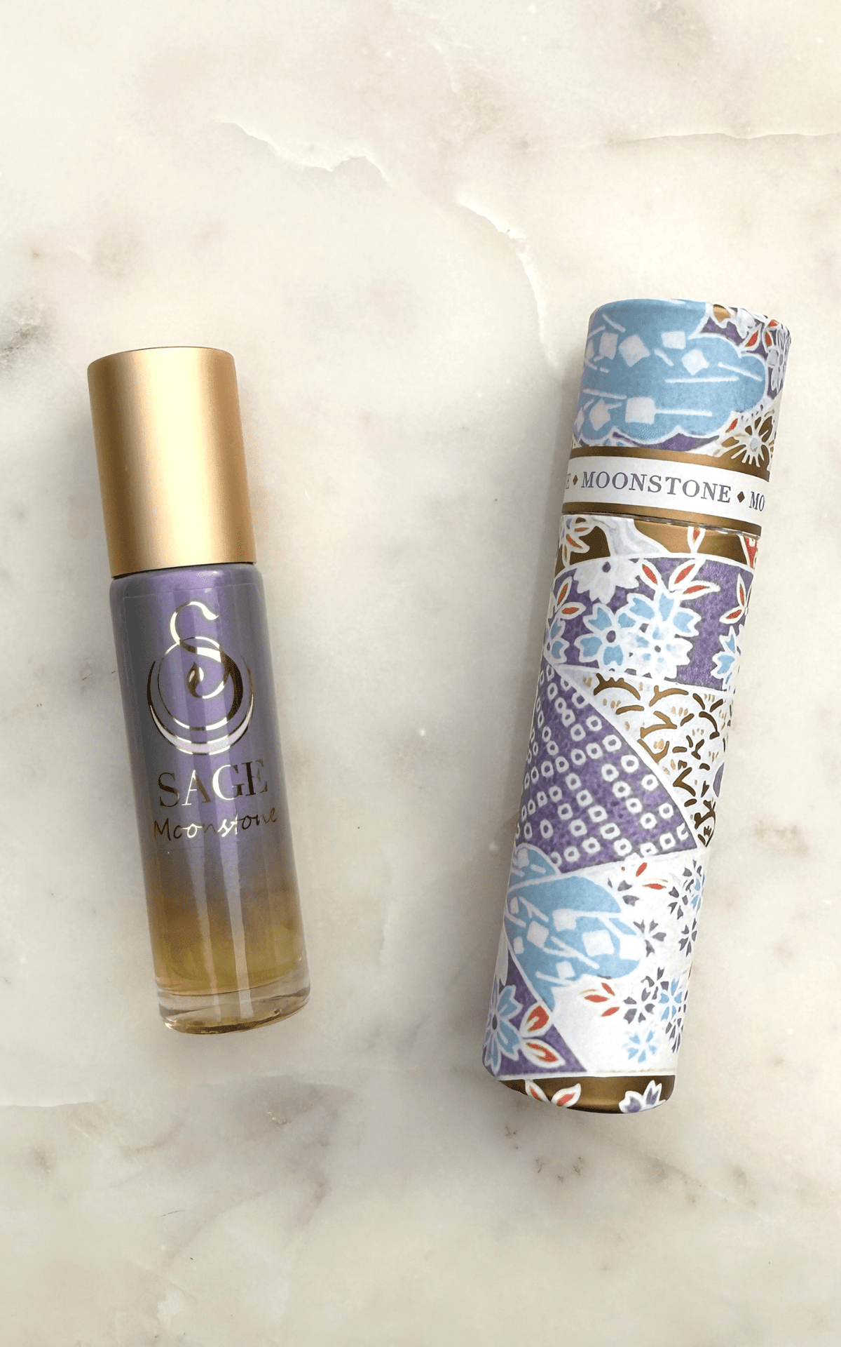 Moonstone Limited Edition Ombré Shimmer 1/4 oz Gemstone Perfume Oil Concentrate Roll - On by Sage - The Sage Lifestyle