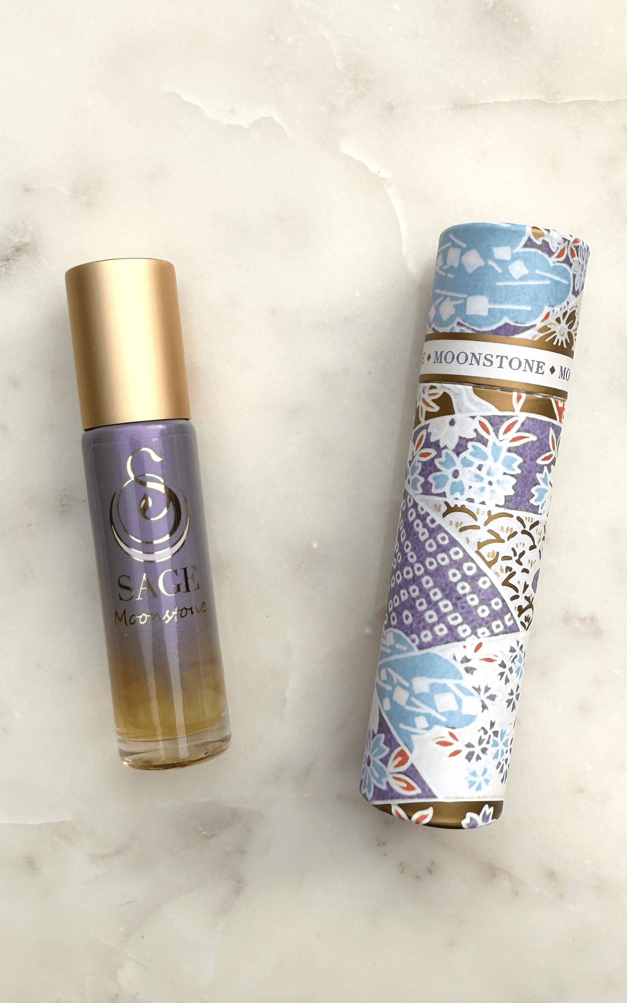 Moonstone Limited Edition Ombré Shimmer 1/4 oz Gemstone Perfume Oil Concentrate Roll - On by Sage - The Sage Lifestyle