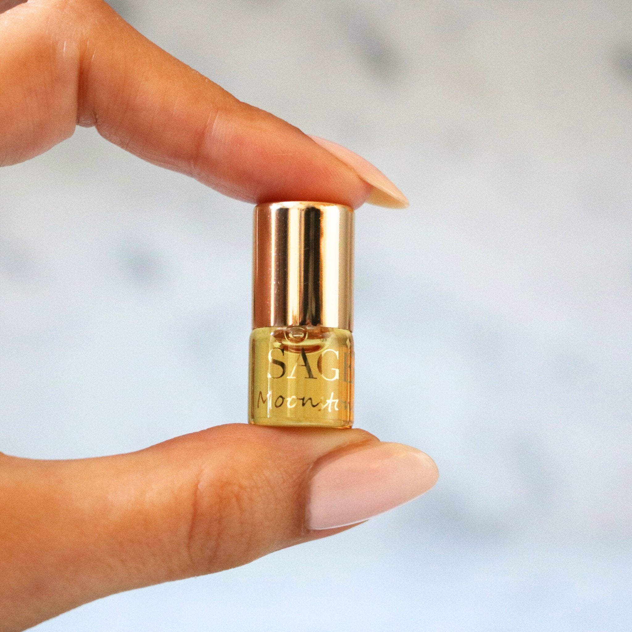 .03oz Mini Roll on Sage Moonstone Perfume Oil light floral,Gender Neutral Vegan,Cruelty Free, and travel size fragrance