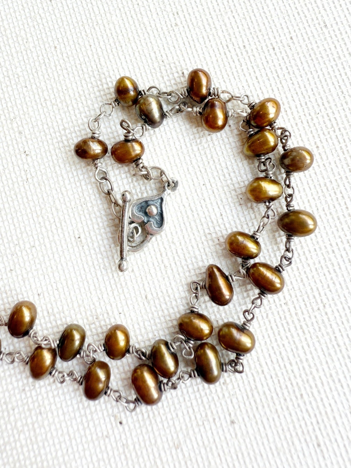 One of a Kind Vintage Arizona Turquoise, Sterling Silver and Pearl Necklace by Sage Machado - The Sage Lifestyle