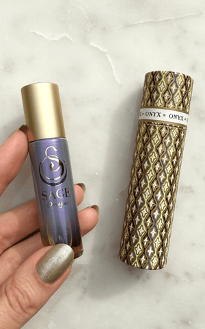 Onyx Limited Edition Ombré Shimmer 1/4 oz Gemstone Perfume Oil Concentrate Roll - On by Sage - The Sage Lifestyle