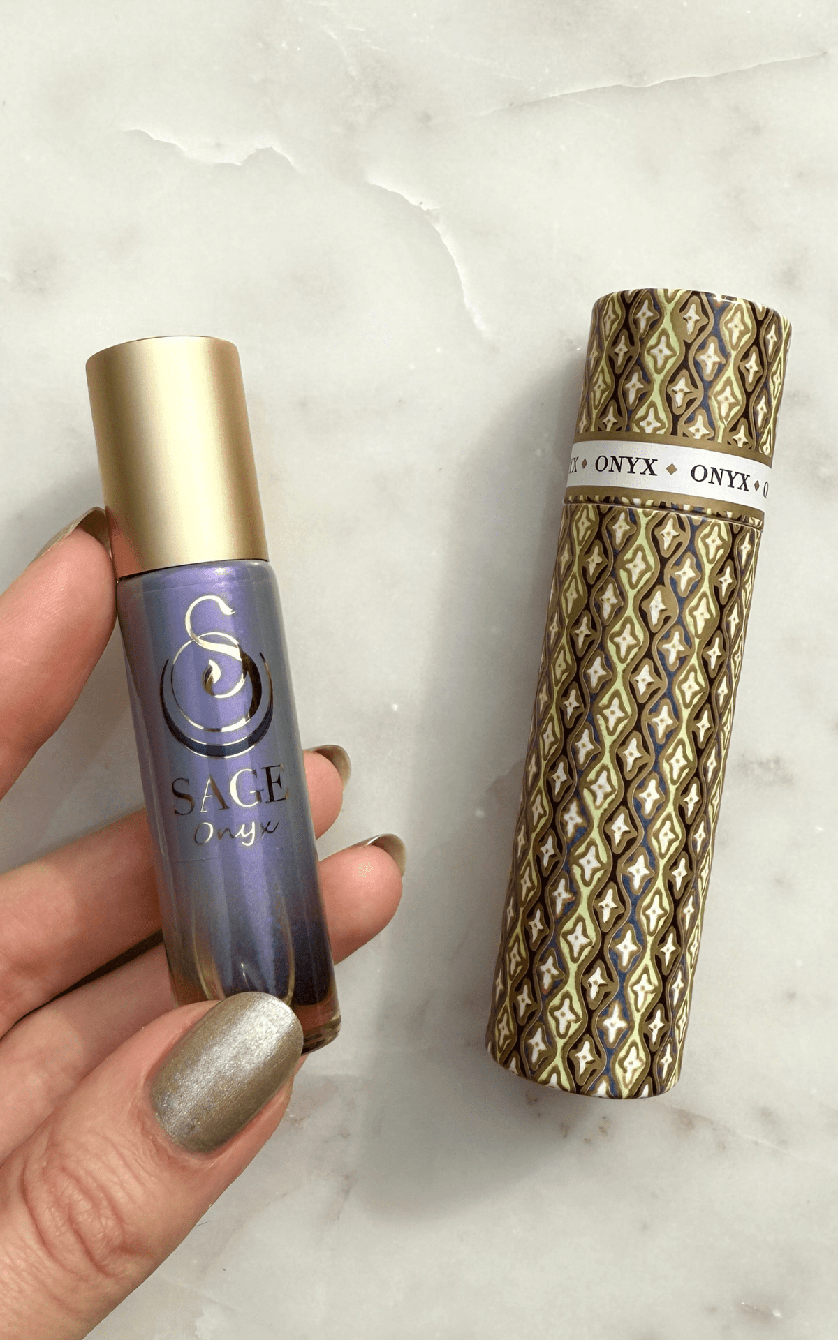 Onyx Limited Edition Ombré Shimmer 1/4 oz Gemstone Perfume Oil Concentrate Roll - On by Sage - The Sage Lifestyle