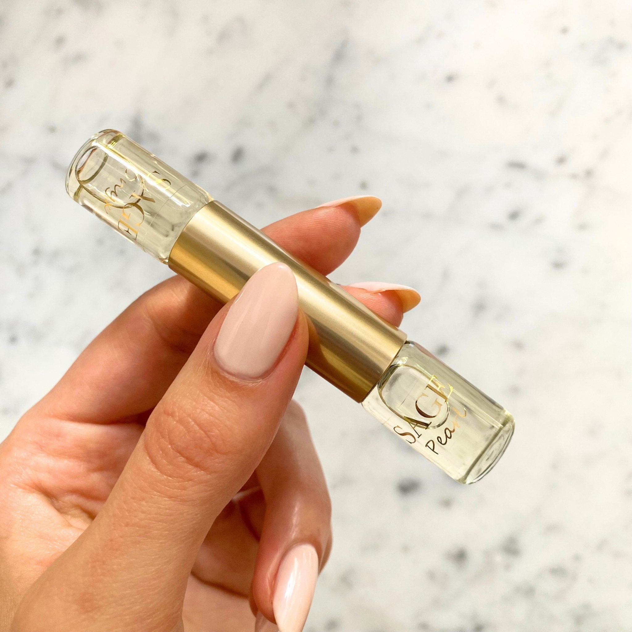 Sage Eau de Toilette Dual Roll-On, Onyx and Pearl, Subtle, Gender-Neutral, Vegan, Cruelty Free fragrance, 1/8 oz each