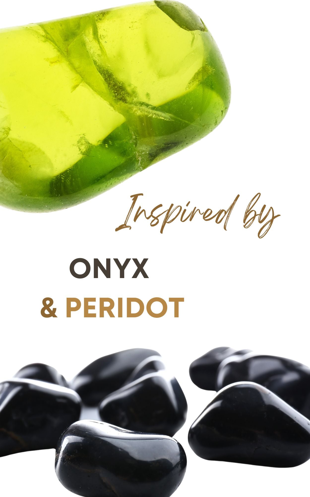 Onyx &amp; Peridot Blend Perfume Oil Concentrate Mini Rollie with Gemstones by Sage - The Sage Lifestyle