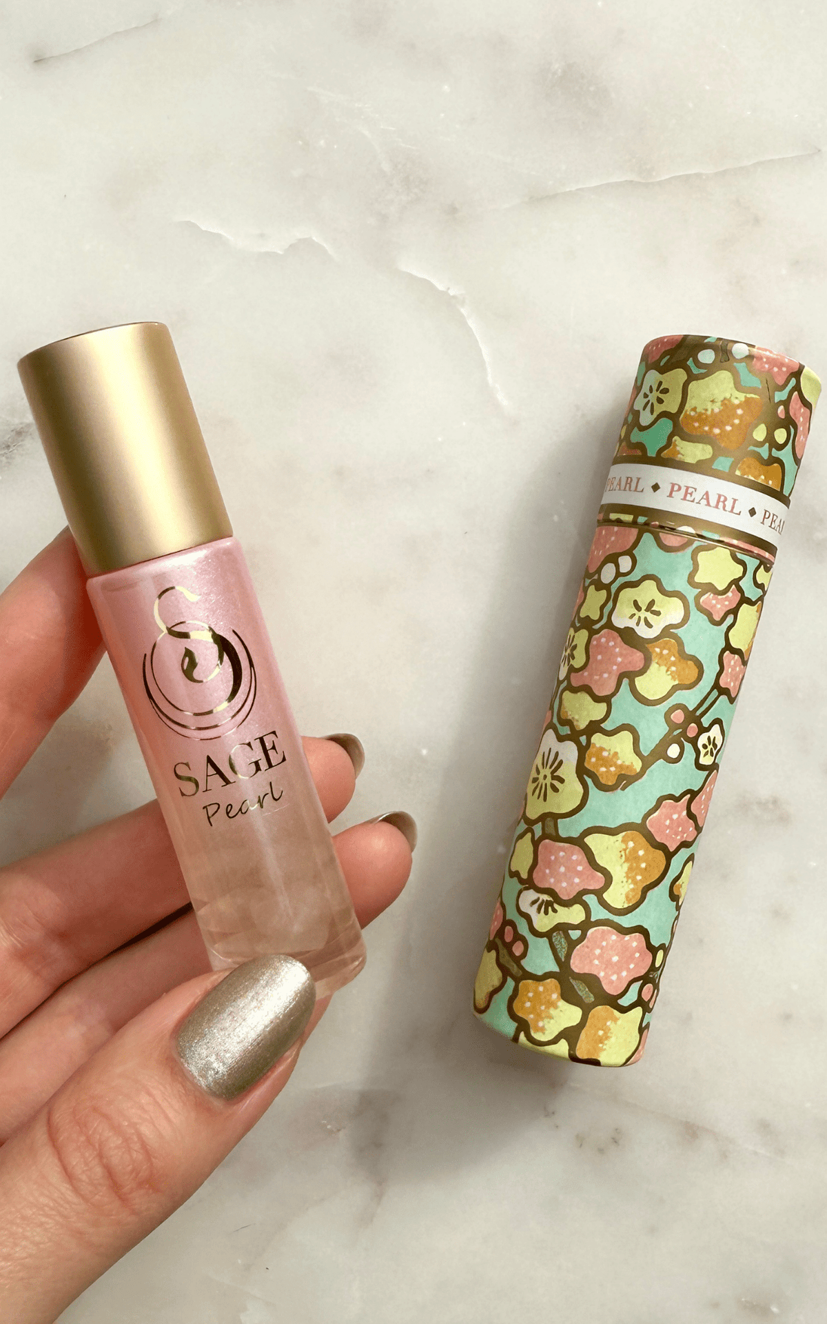 Pearl Limited Edition Ombré Shimmer 1/4 oz Gemstone Perfume Oil Concentrate Roll - On by Sage - The Sage Lifestyle