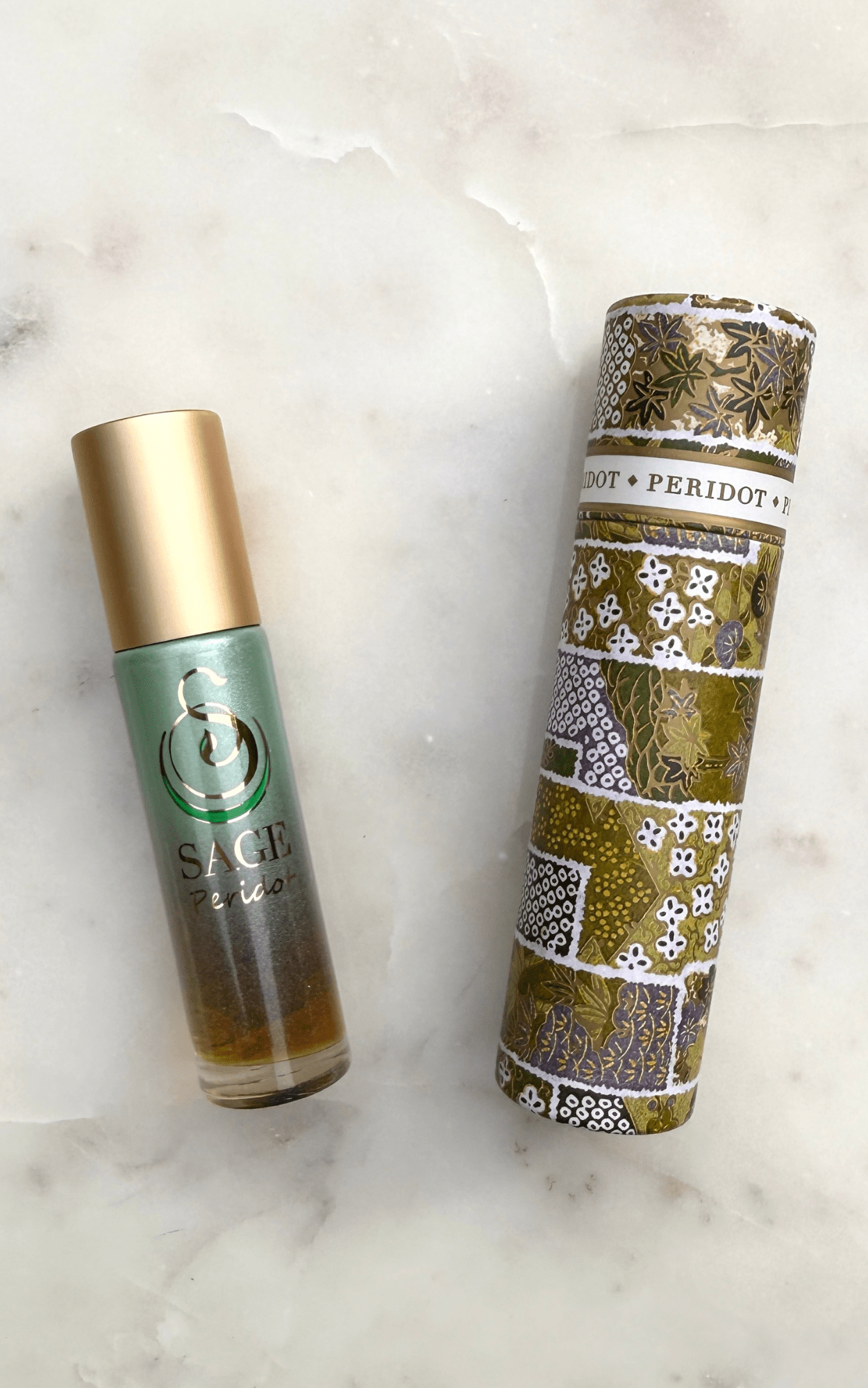 Peridot Limited Edition Ombré Shimmer 1/4 oz Gemstone Perfume Oil Concentrate Roll - On by Sage - The Sage Lifestyle