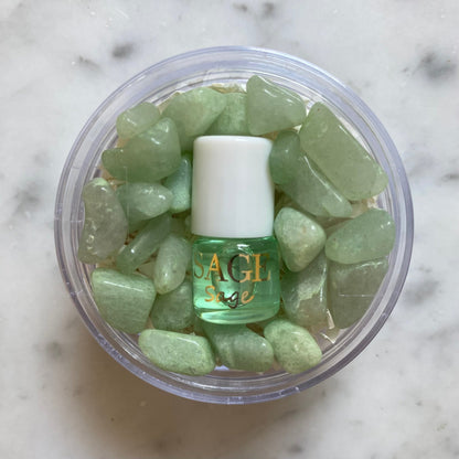 Sage Perfume Oil Concentrate Mini Rollie with Gemstones by Sage - The Sage Lifestyle