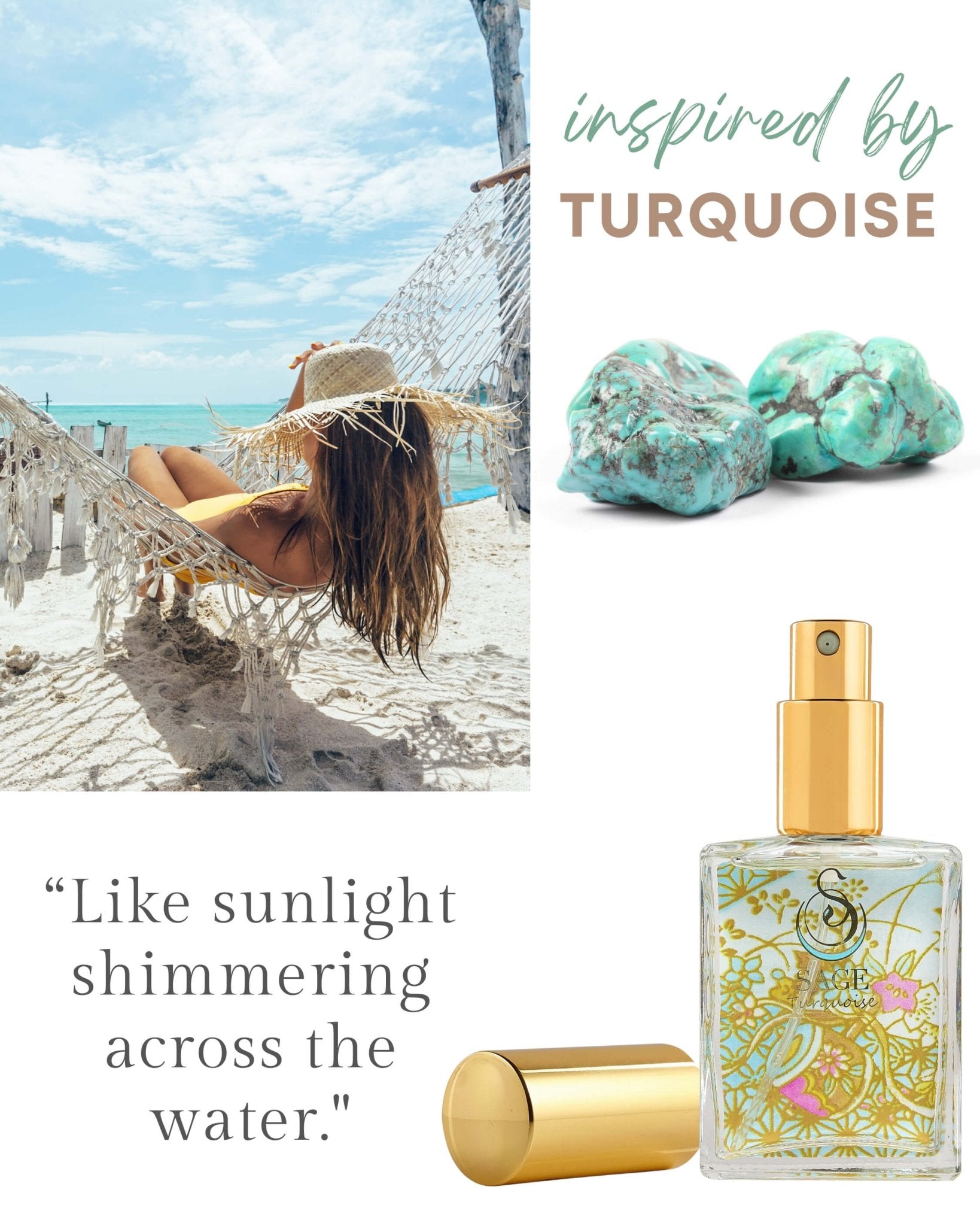 Secret Garden CLEAN Gift Set ~ Diamond Perfume Oil Concentrate Roll - On and Turquoise & Pearl Organic Eau de Toilettes by Sage - The Sage Lifestyle