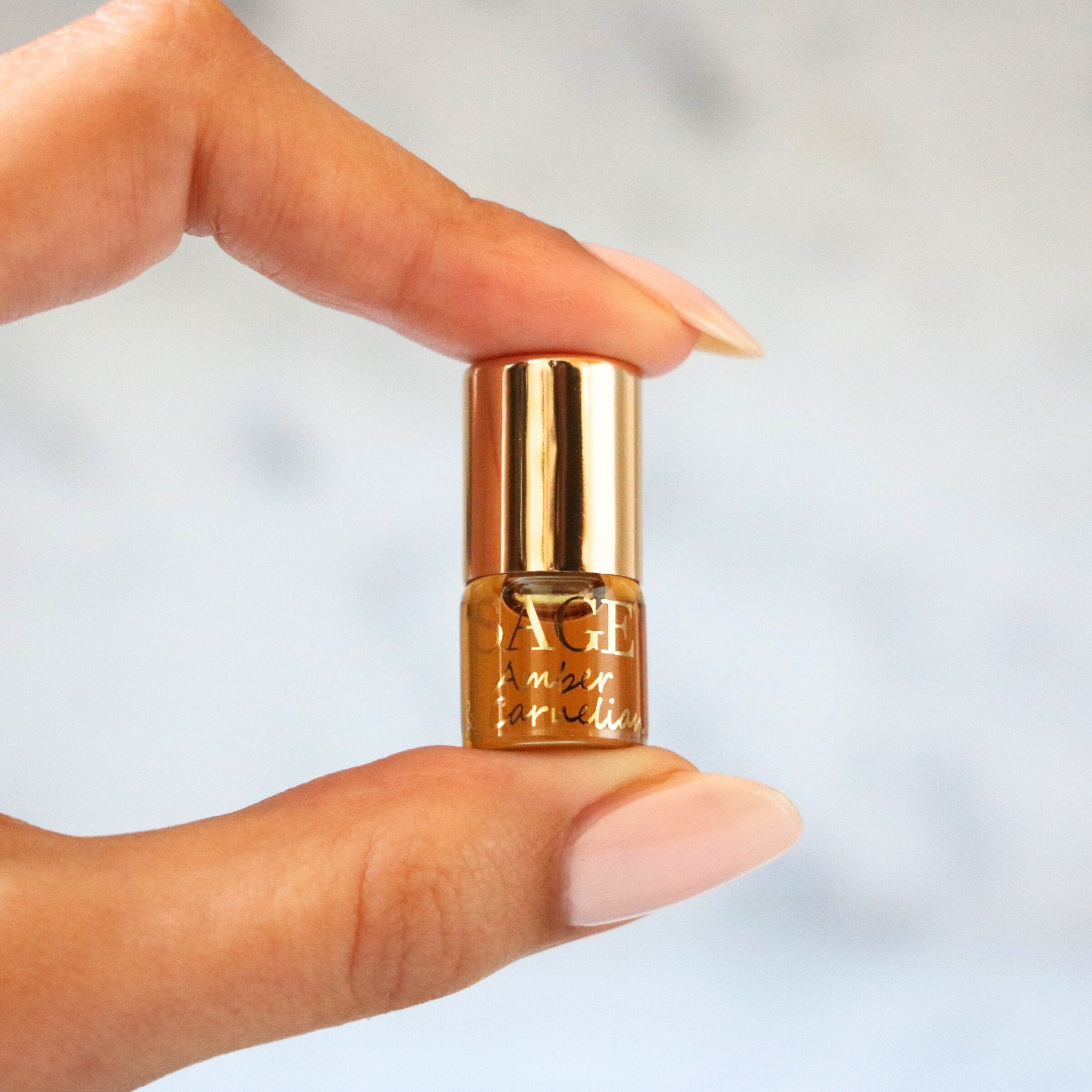 .03oz Mini Roll Amber and Carelian Perfume Oil by Sage, Earthy, Gender Neutral Vegan,Cruelty Free, and travel size fragrance