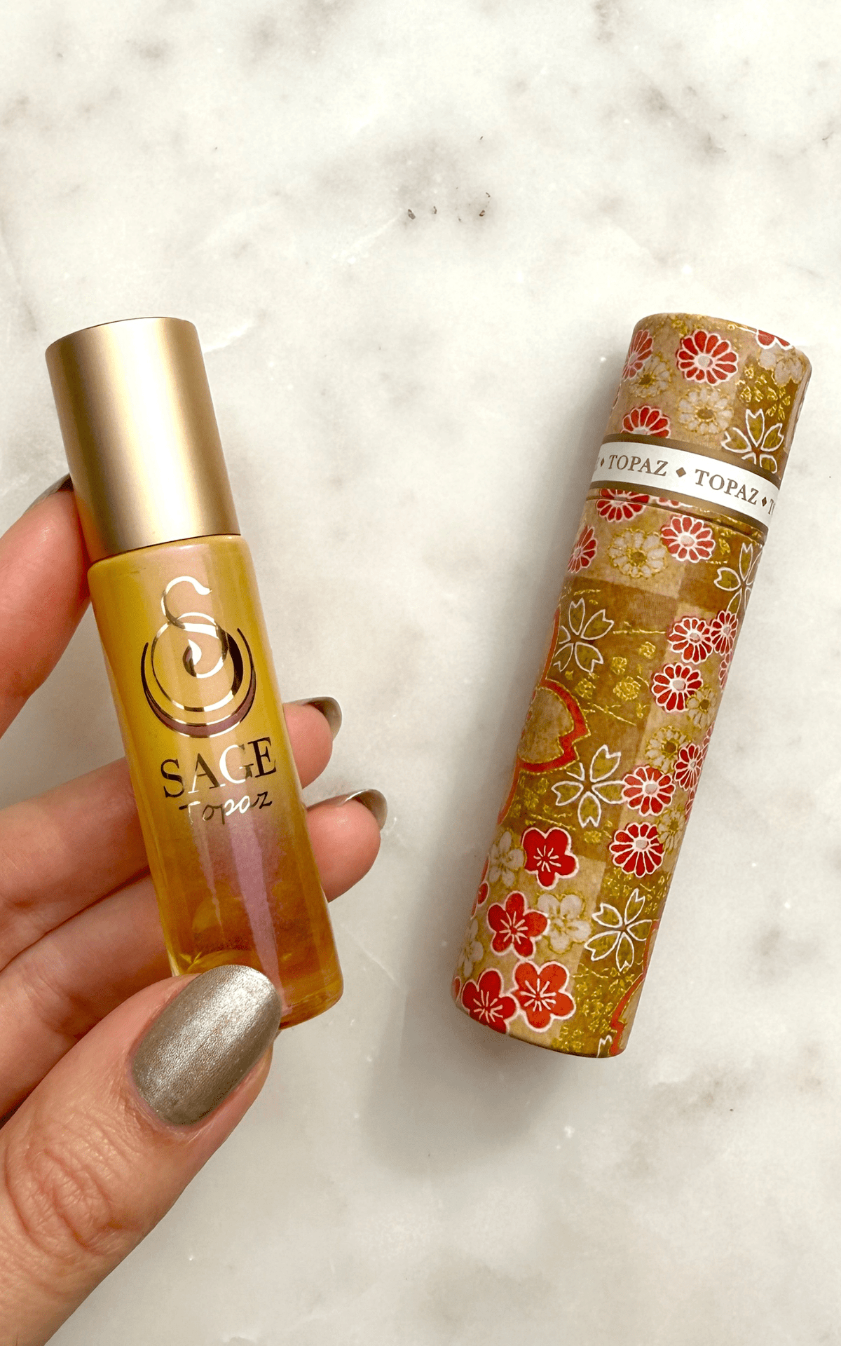 Topaz Limited Edition Ombré Shimmer 1/4 oz Gemstone Perfume Oil Concentrate Roll - On by Sage - The Sage Lifestyle