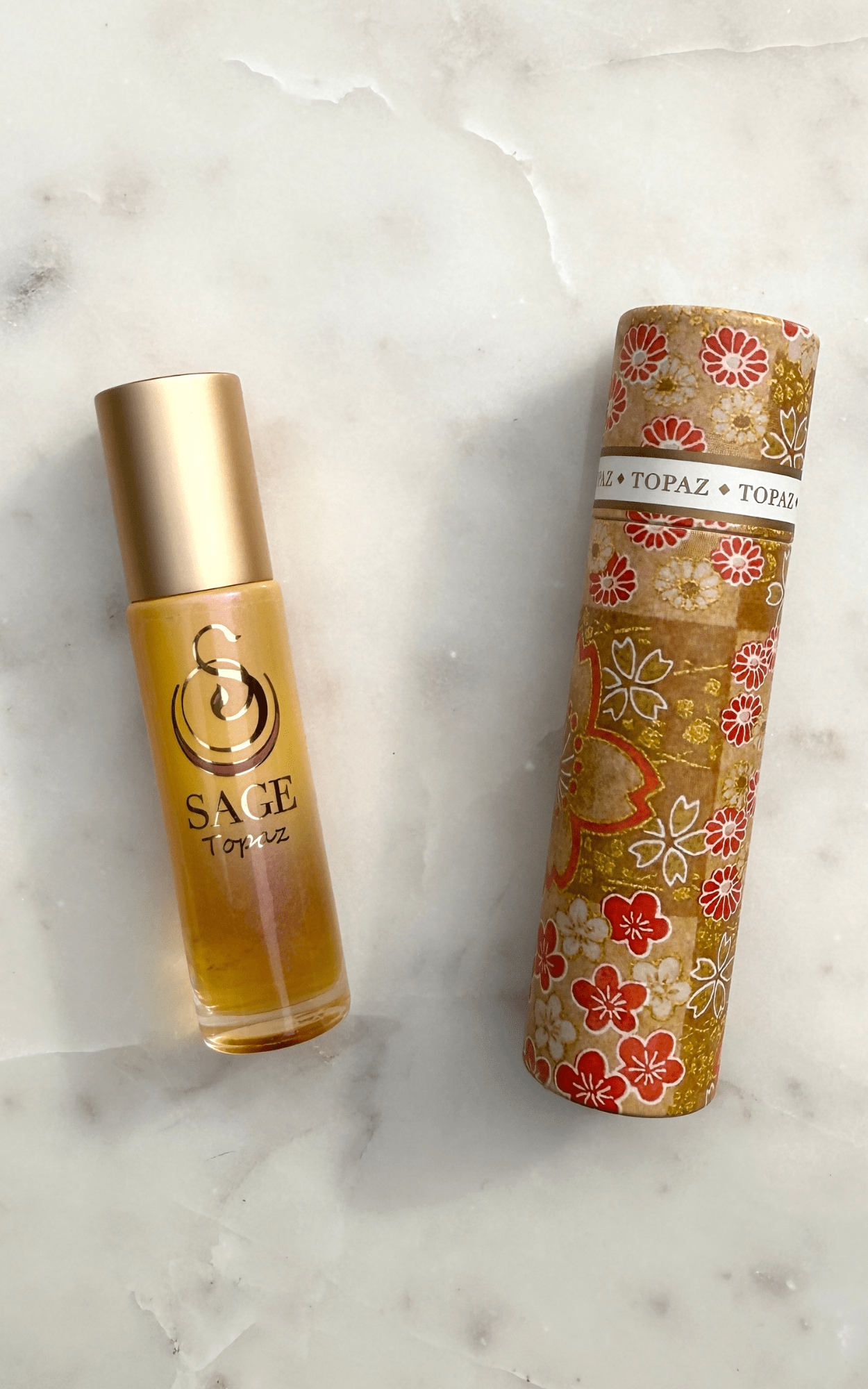 Topaz Limited Edition Ombré Shimmer 1/4 oz Gemstone Perfume Oil Concentrate Roll - On by Sage - The Sage Lifestyle