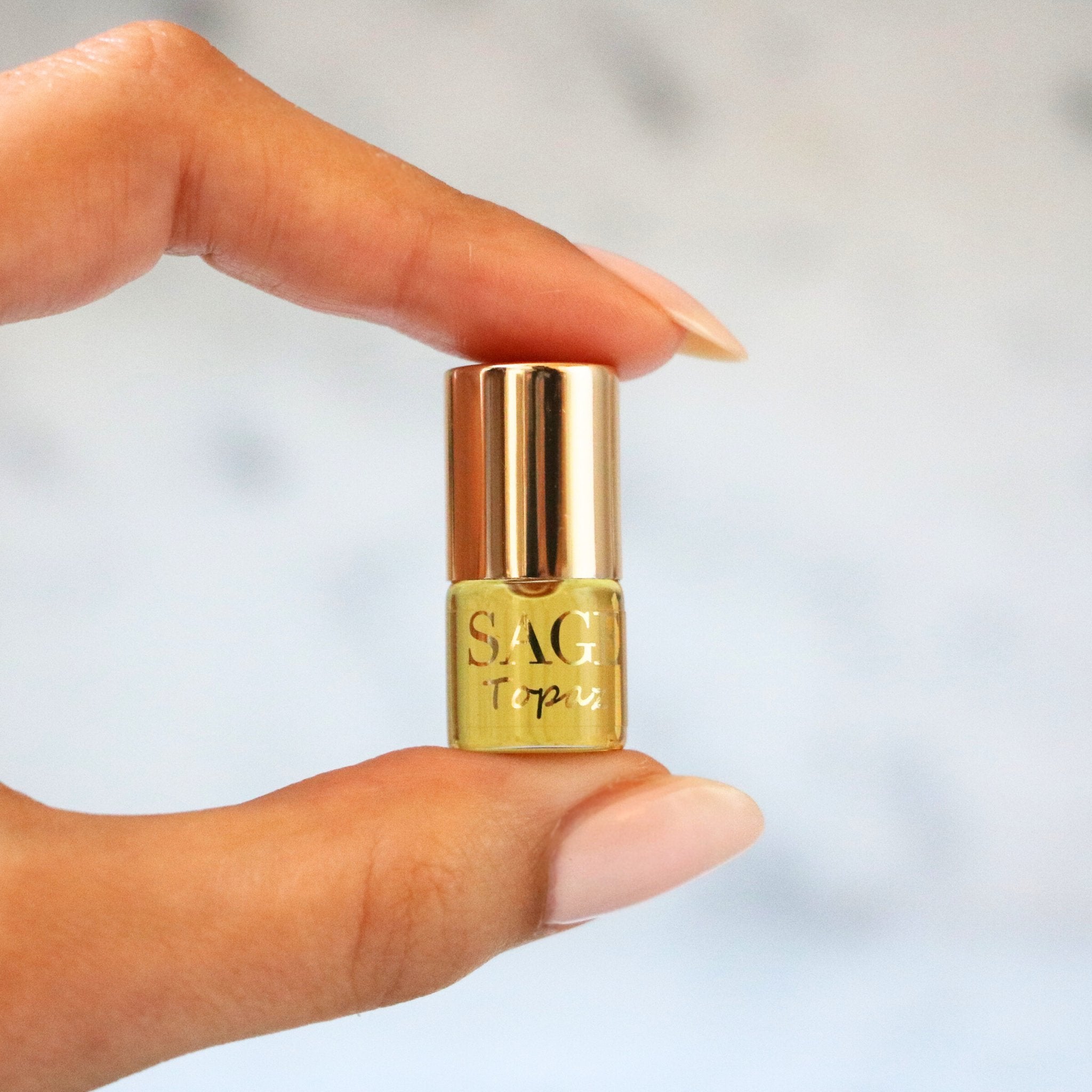 .03oz Mini Roll on Sage Topaz Perfume Oil Subtle,Gender-Neutral Vegan,Cruelty-Free, and travel-size fragrance