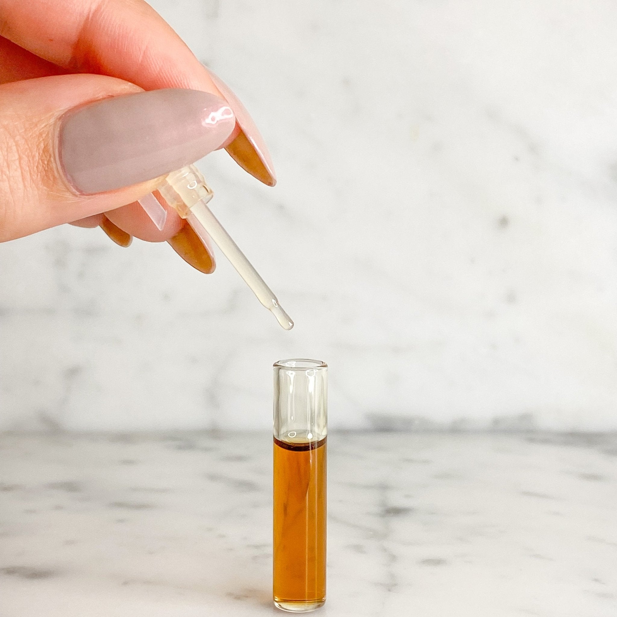 1/4 oz Amber and Carelian perfume oil sample, by Sage, Earthy, Gender Neutral, Vegan, Cruelty Free and travel size fragrance