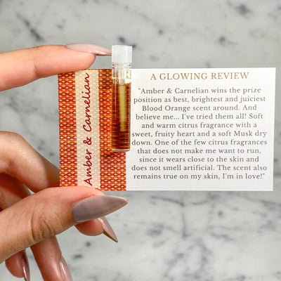 1/4 oz Amber and Carelian perfume oil sample, by Sage, Earthy, Gender Neutral, Vegan, Cruelty Free and travel size fragrance