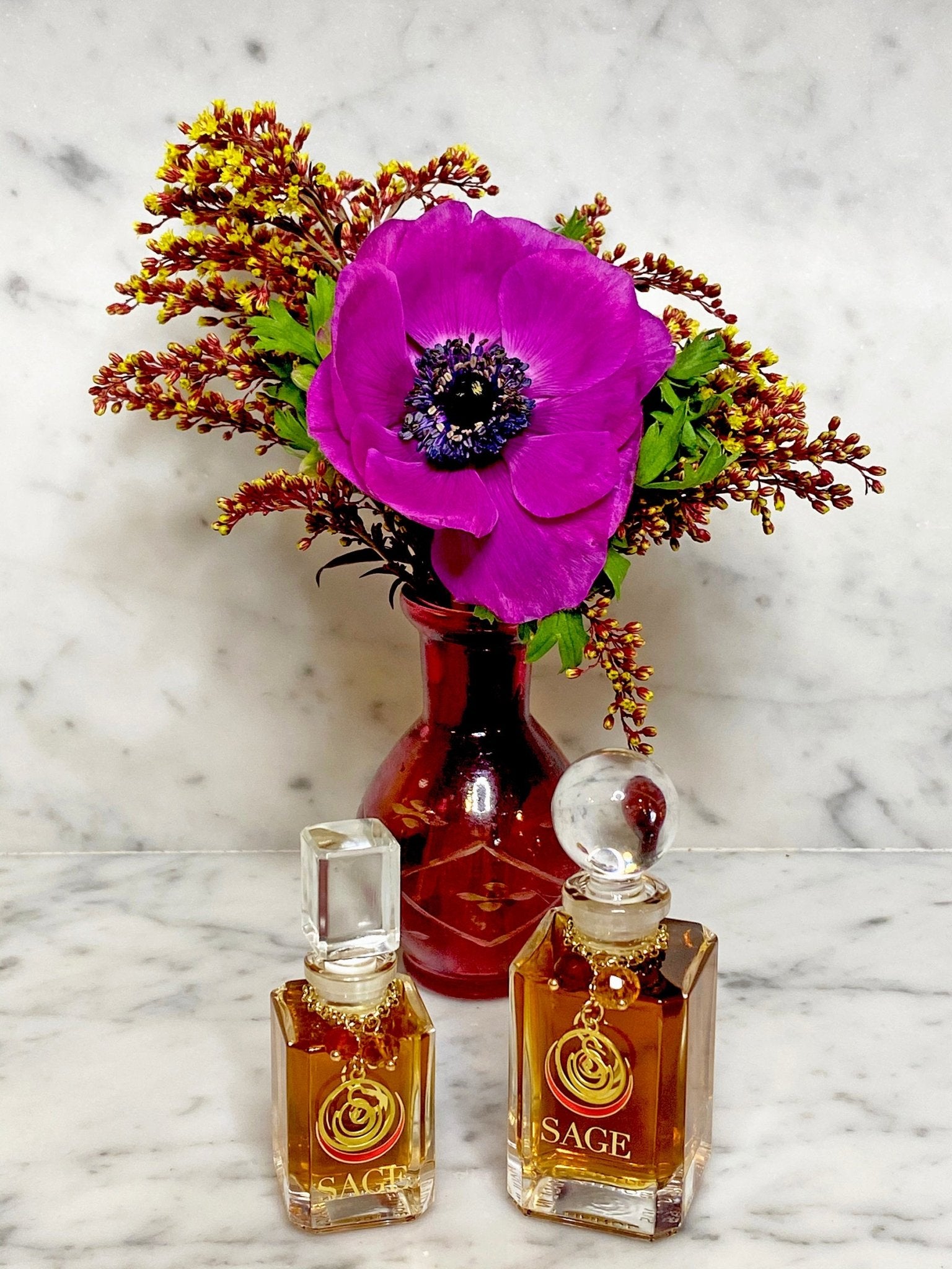 Amber &amp; Carnelian Blend Vanity Bottle by Sage, Pure Perfume Oil - The Sage Lifestyle