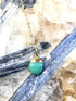 Chrysoprase Charm Necklace on Gold Chain by Sage Machado - The Sage Lifestyle