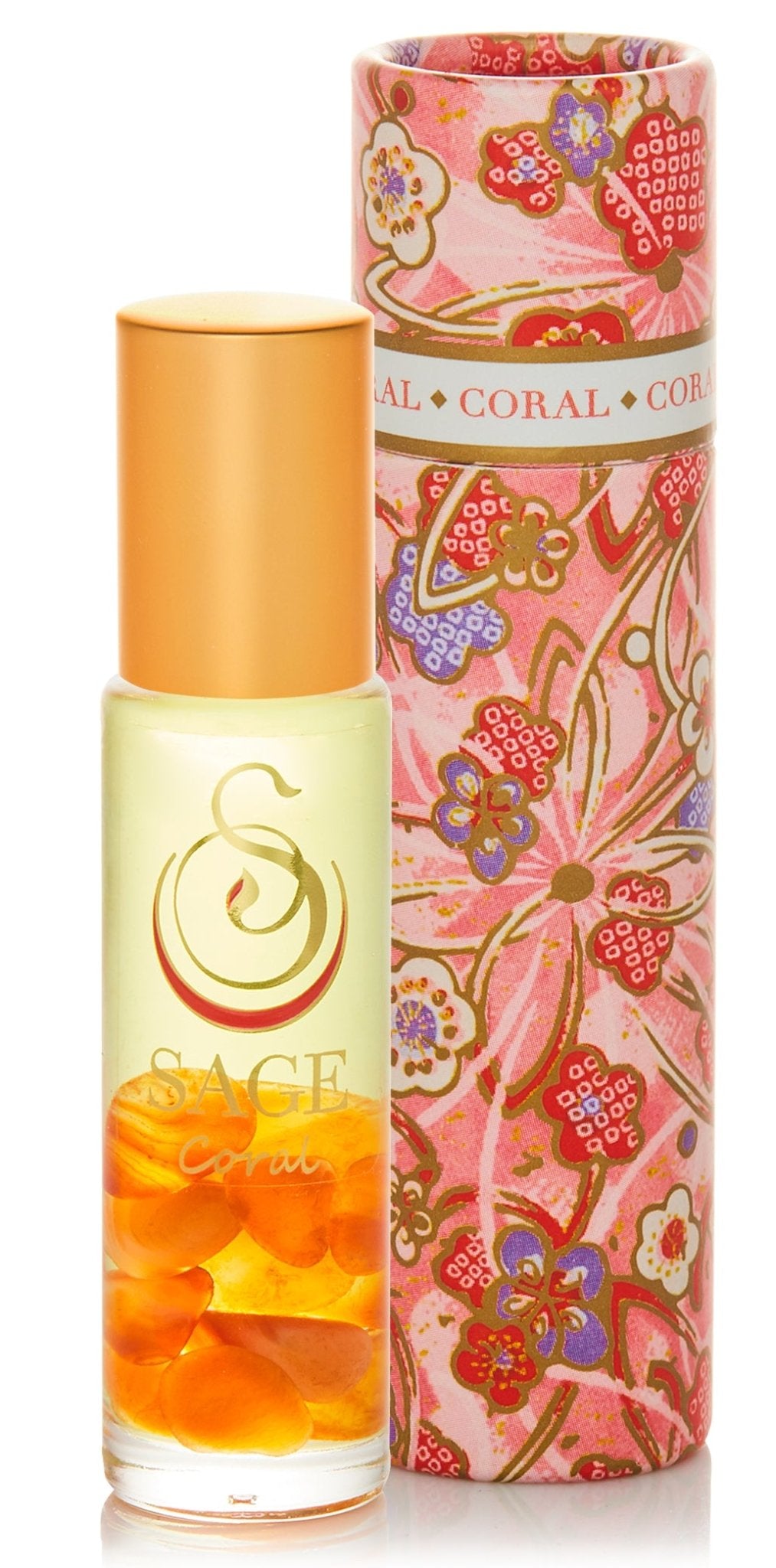 Coral 1/4 oz Gemstone Perfume Oil Roll-On by Sage - The Sage Lifestyle