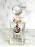 1/2 oz Sage Diamond Perfume Oil, glass vanity bottle with gemstones, subtle, gender neutral, vegan, cruelty free fragrance