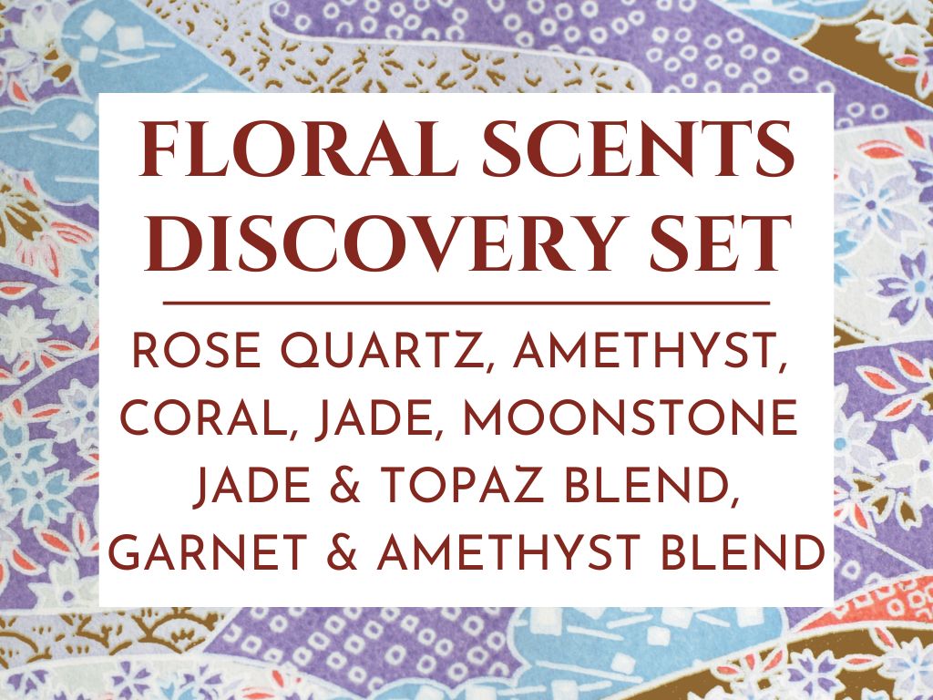 Floral Perfume Oil Discovery set: includes 7 fragrances by Sage, Paraben free, Vegan, Cruelty Free, travel size