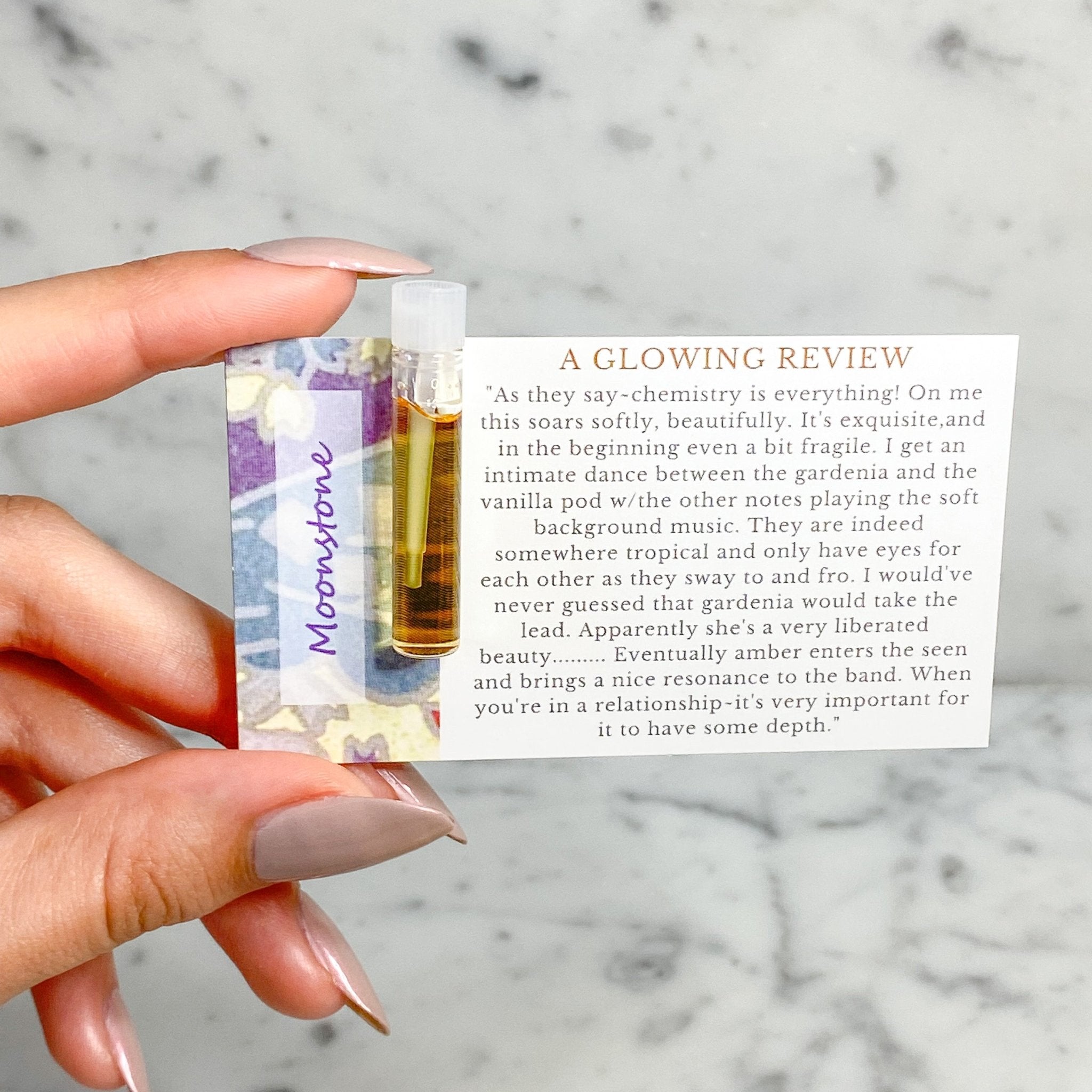 1/4 oz, Sage Moonstone Perfume Oil sample, light floral, Gender Neutral, Vegan, Cruelty Free and travel size fragrance