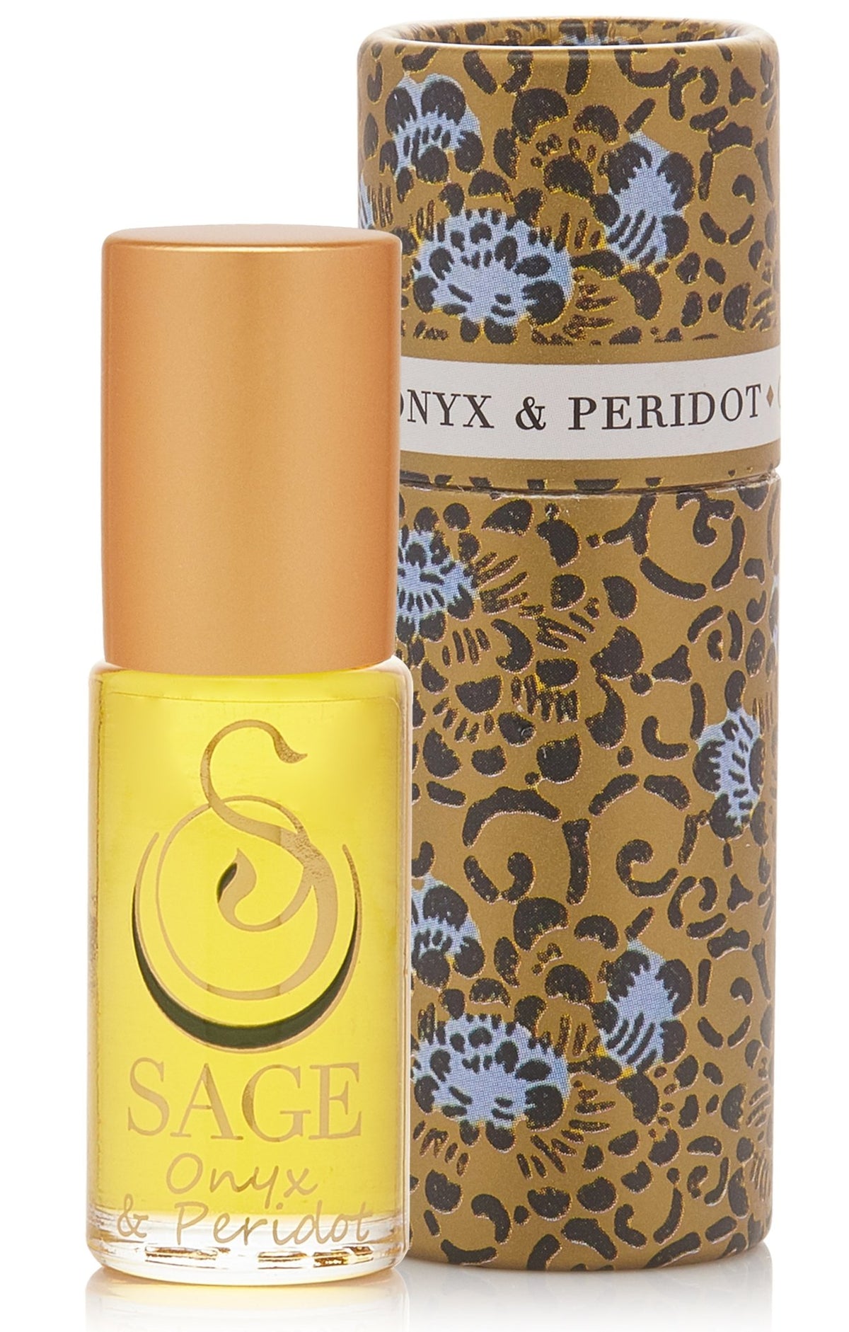1/8 oz roll on Sage Onyx Peridot Perfume Oil in reusable box, Earthy, Gender Neutral ,Vegan, Cruelty free fragrance
