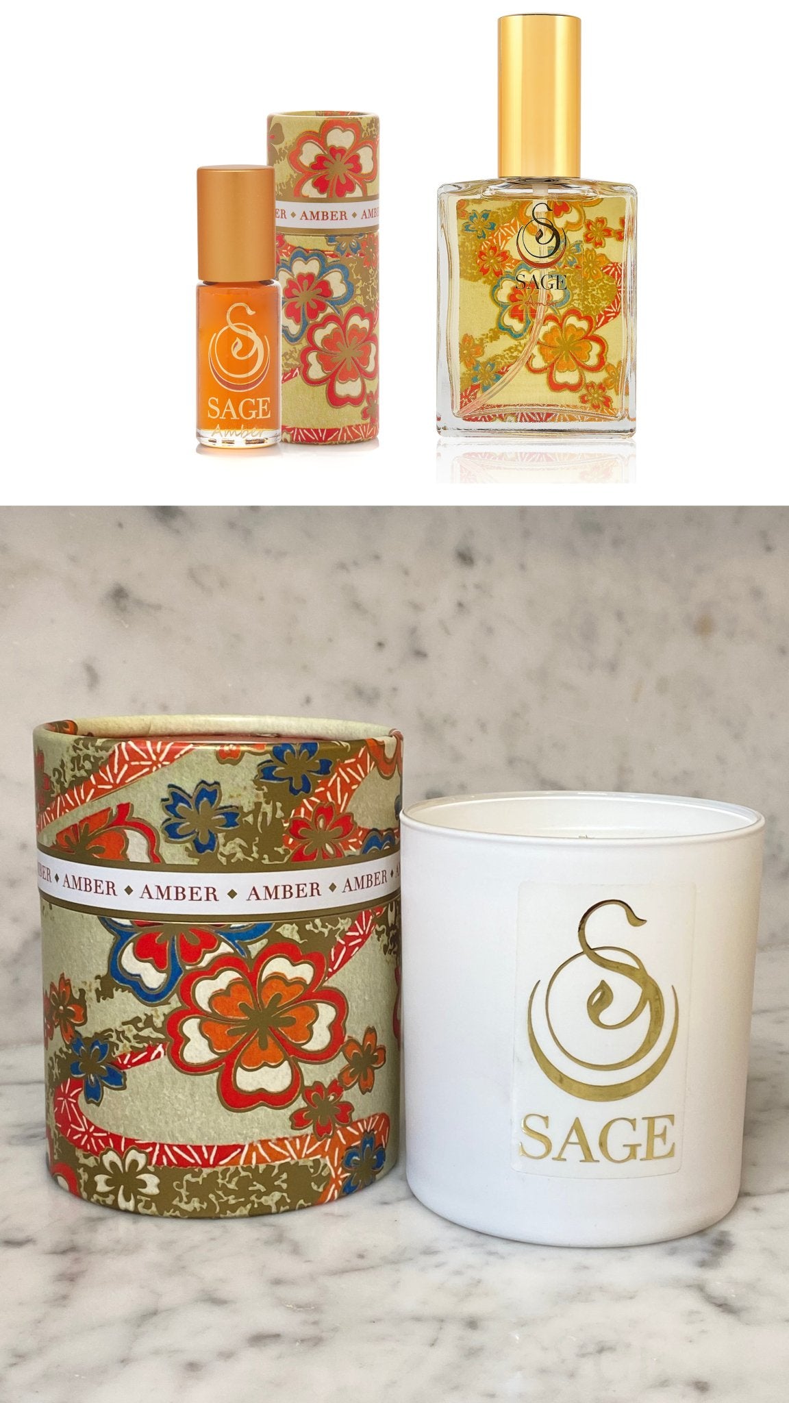 PERFUMISTA ~ AMBER Gemstone Perfume & Candle Gift Set by Sage - The Sage Lifestyle