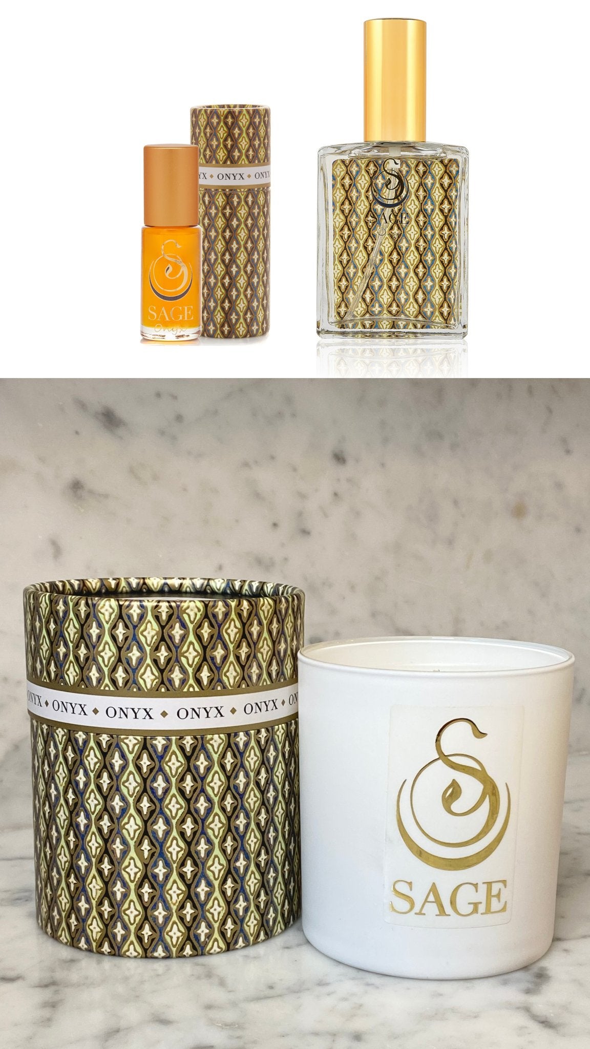 PERFUMISTA ~ ONYX Gemstone Perfume & Candle Gift Set by Sage - The Sage Lifestyle
