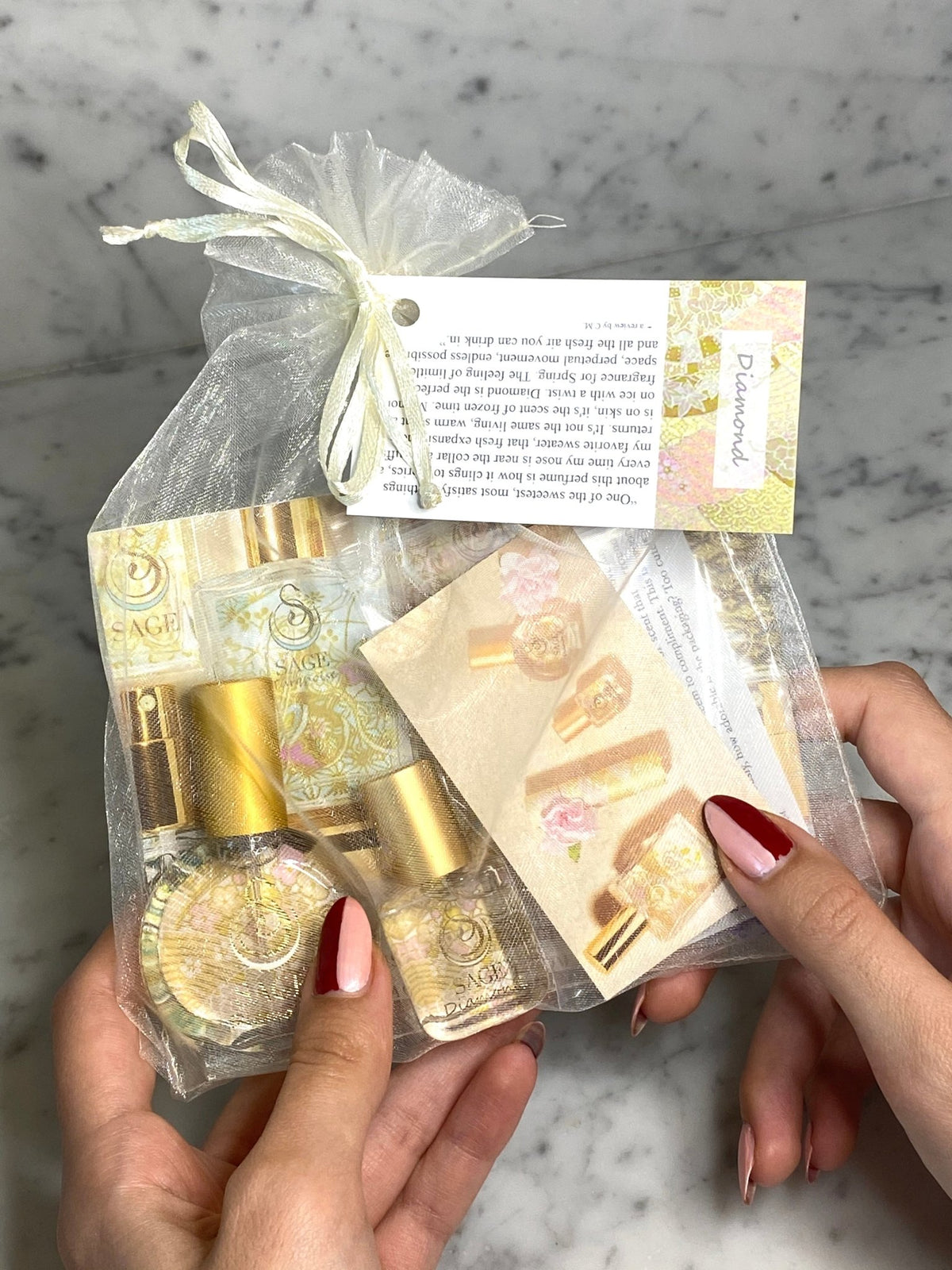 1/2 oz Sage petite top seller gift set: diamond, onyx, pearl organic perfume sprays, vegan, subtle, gender-neutral fragrances