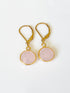 Rose Quartz Charm Gold Earrings by Sage Machado - The Sage Lifestyle