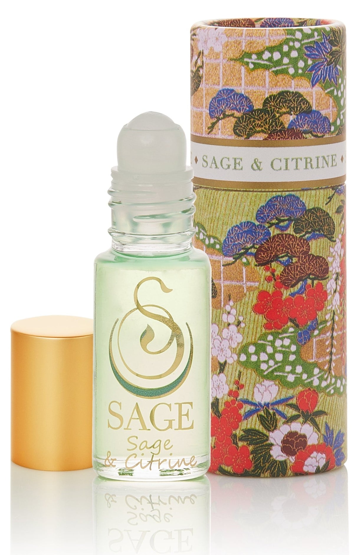 1/8 oz roll on Sage Citrine Perfume Oil in reusable box, fruity, Gender Neutral, Vegan and Cruelty free fragrance