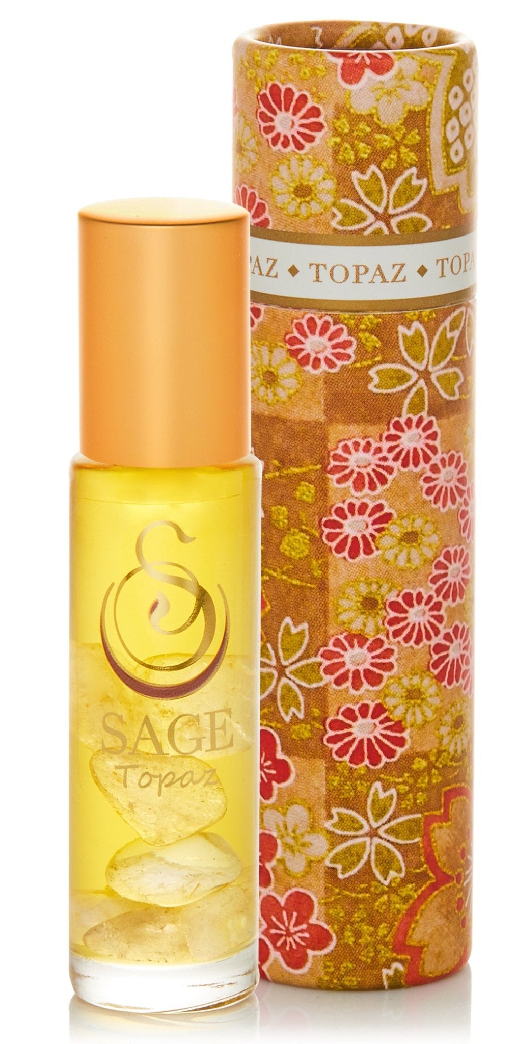 Topaz 1/4 oz Gemstone Perfume Oil Roll-On by Sage - The Sage Lifestyle