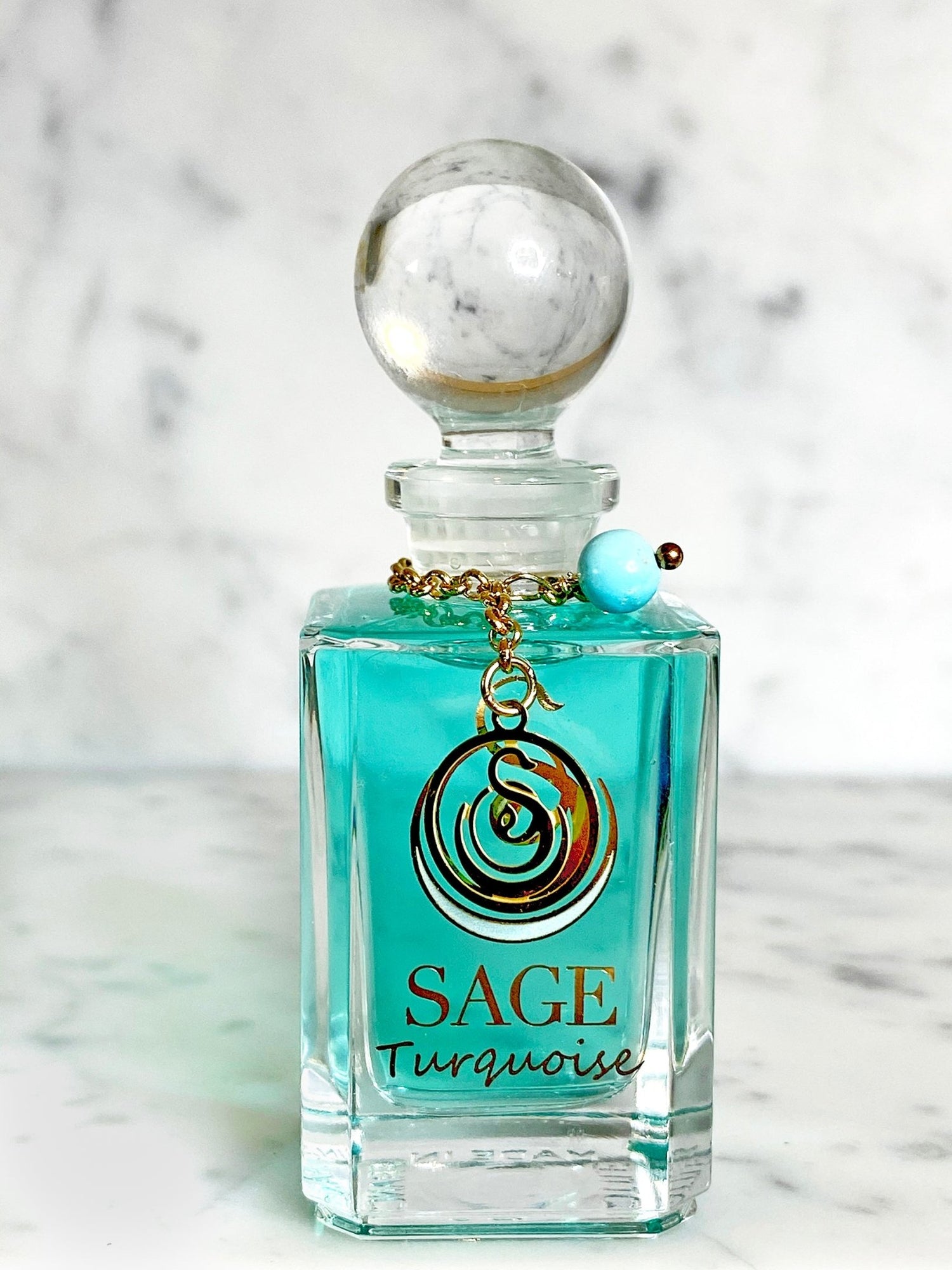 Turquoise Vanity Bottle by Sage, Pure Perfume Oil - The Sage Lifestyle