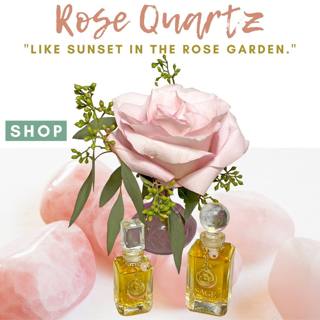 Rose Quartz Gemstone Perfume Collection by Sage - The Sage Lifestyle