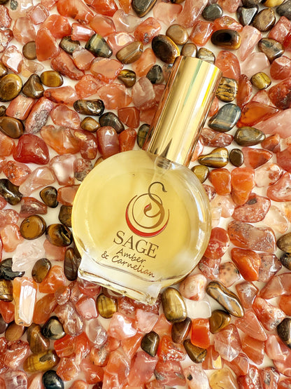 Amber &amp; Carnelian Blend Limited Edition Organic 1/2oz Eau de Toilette Mini by Sage