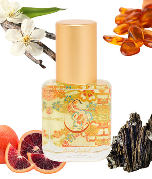 1/4 oz Amber Organic Perfume Oil Extract by Sage, earthy, Gender Neutral, Vegan, Cruelty Free and travel size fragrance