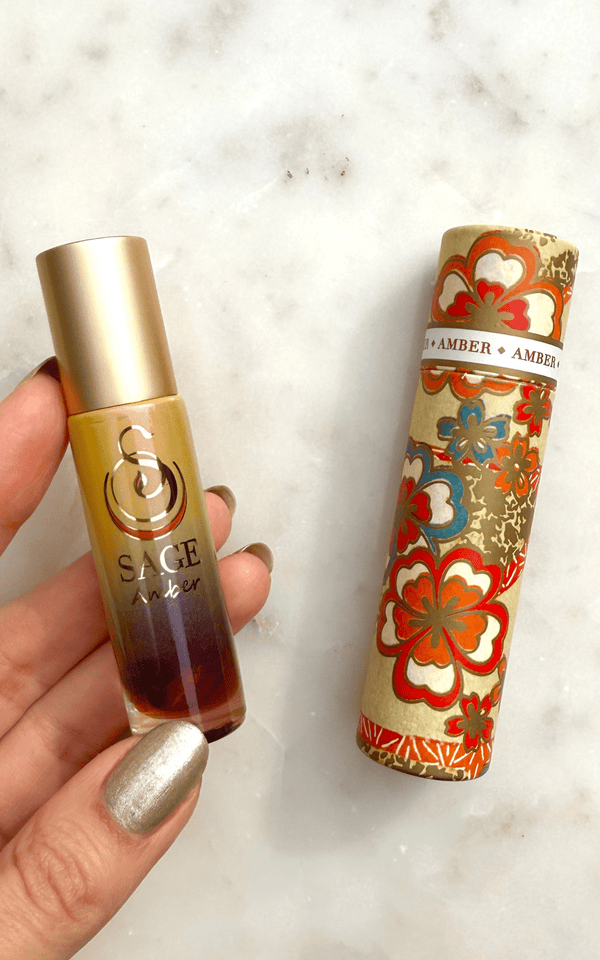 Amber Limited Edition Ombré Shimmer 1/4 oz Gemstone Perfume Oil Concentrate Roll - On by Sage - The Sage Lifestyle