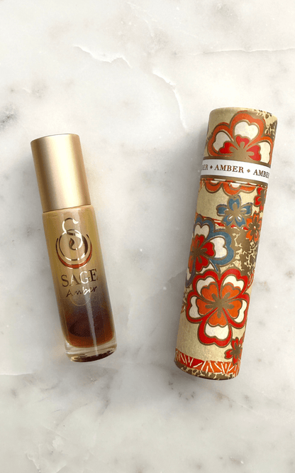 Amber Limited Edition Ombré Shimmer 1/4 oz Gemstone Perfume Oil Concentrate Roll - On by Sage - The Sage Lifestyle