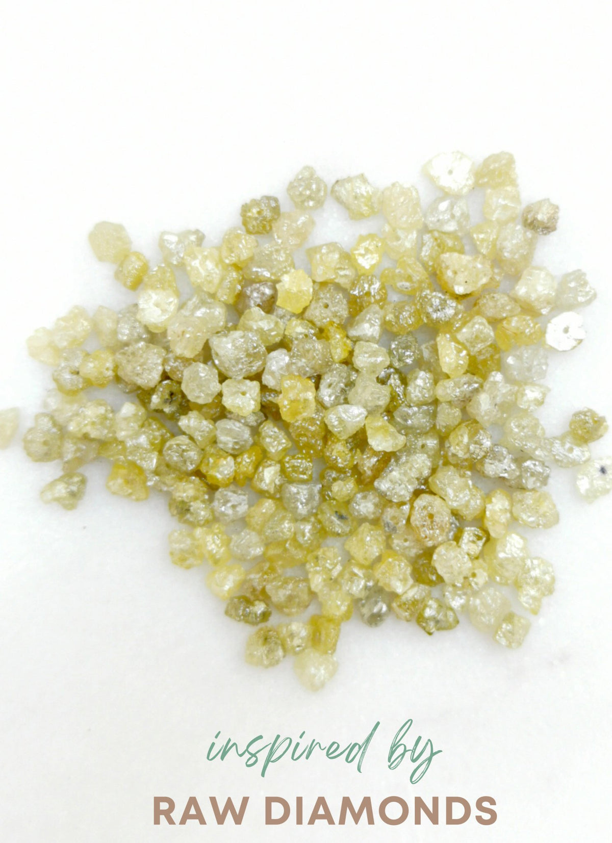  Raw diamonds representing the inspiration for Sage diamond perfume
