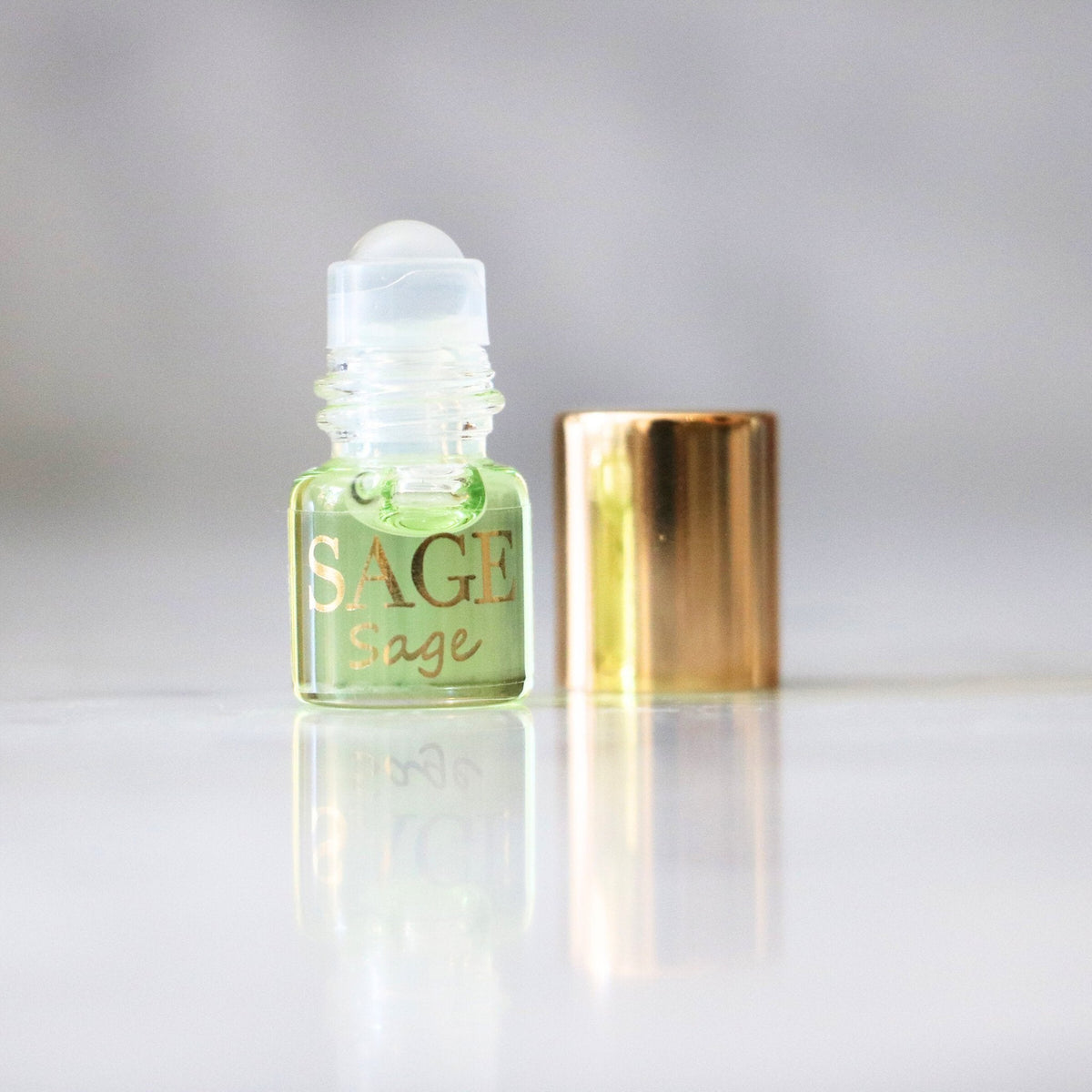 .03oz Mini Roll on Sage Perfume Oil by Sage Machado, Fresh, Gender Neutral Vegan, Cruelty Free, and travel size fragrance