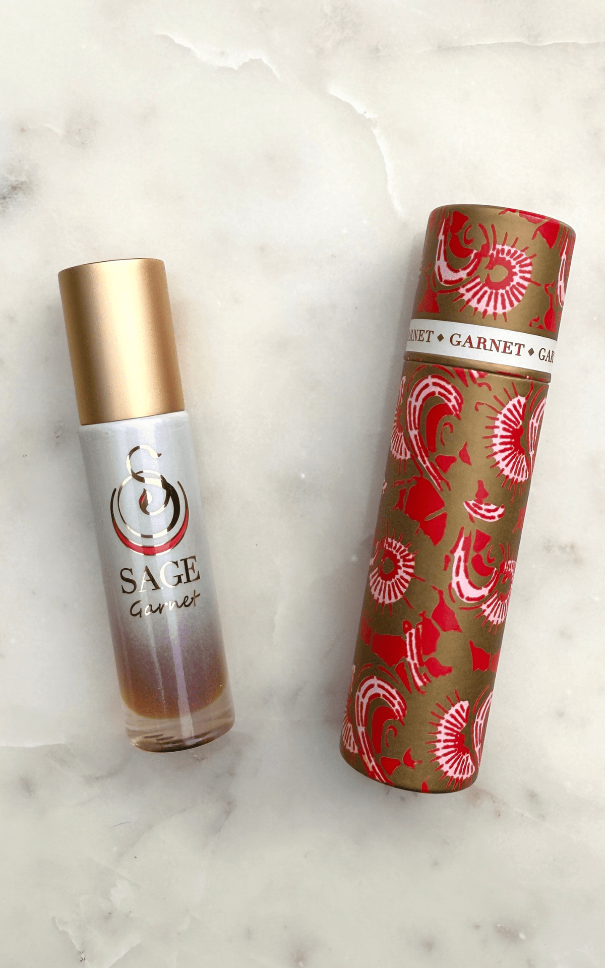 Garnet Limited Edition Ombré Shimmer 1/4 oz Gemstone Perfume Oil Concentrate Roll - On by Sage - The Sage Lifestyle