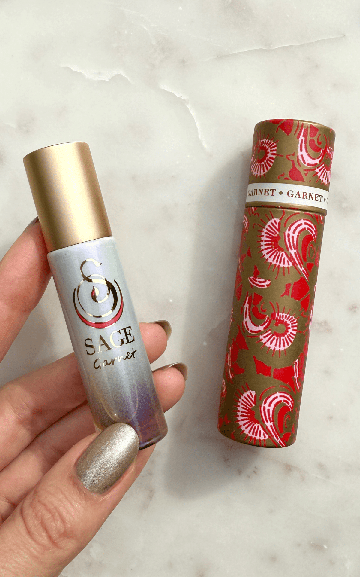 Garnet Limited Edition Ombré Shimmer 1/4 oz Gemstone Perfume Oil Concentrate Roll - On by Sage - The Sage Lifestyle