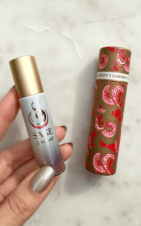 Garnet Limited Edition Ombré Shimmer 1/4 oz Gemstone Perfume Oil Concentrate Roll - On by Sage - The Sage Lifestyle