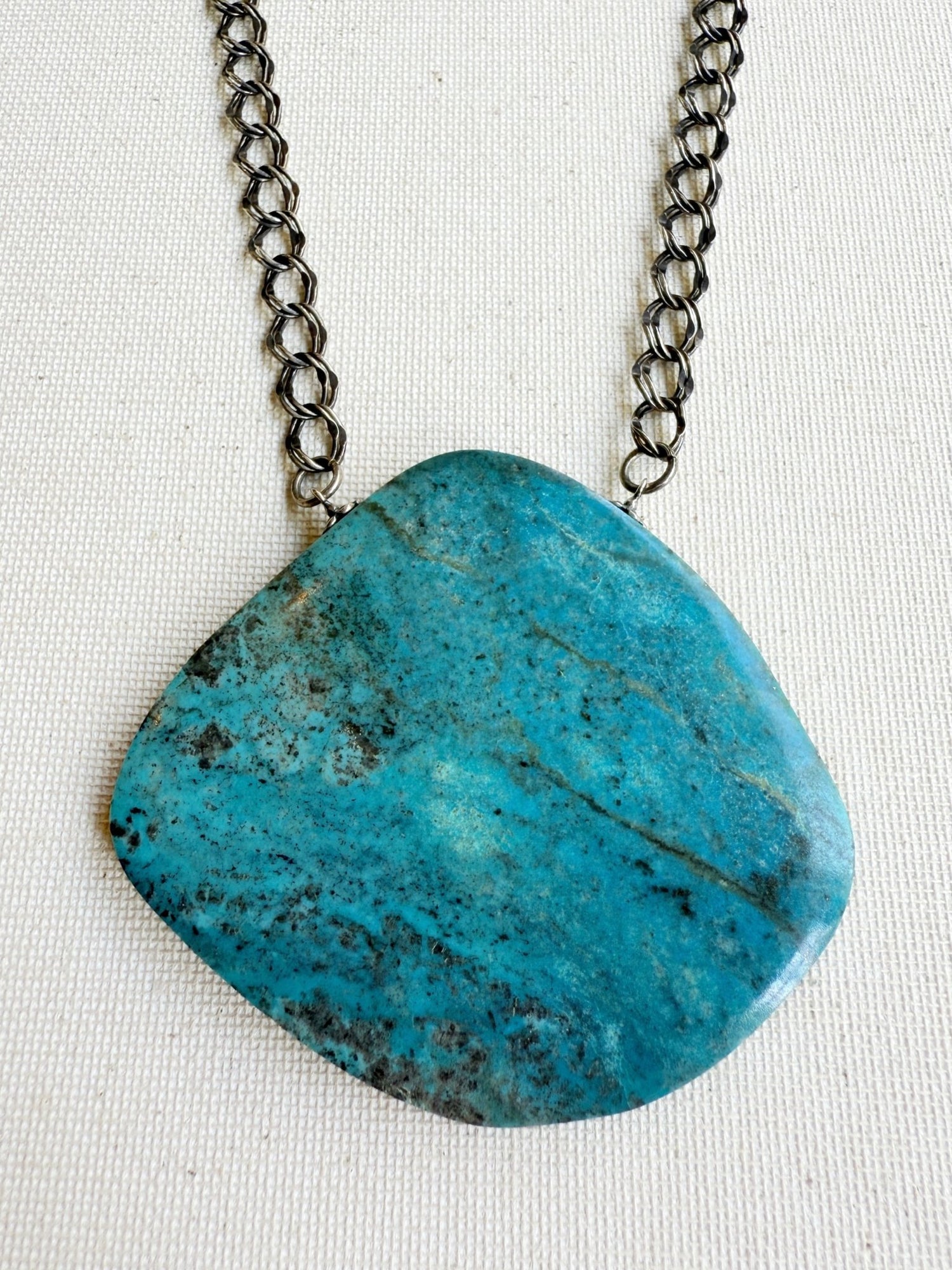 One of a Kind Vintage Arizona Turquoise and Sterling Silver Necklace by Sage Machado - The Sage Lifestyle